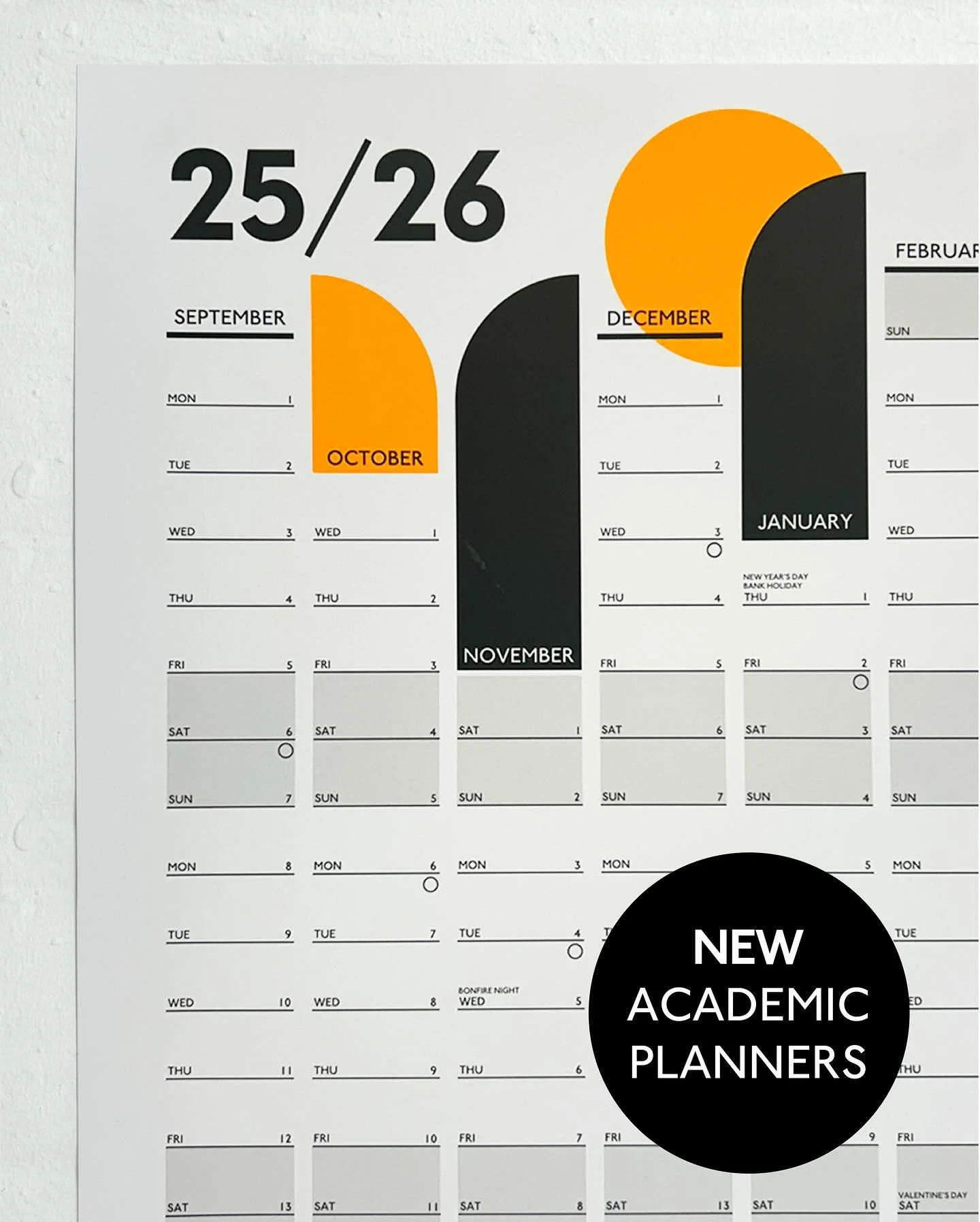 NEON PLANNERS ARE ✨LIVE✨

Excited to have created my first academic neon range! I never know how well designs will sell so it&rsquo;s always a bit nerve wracking, but I hope you like them?!

Bright and pop-py neon orange and black design in A1 wall p