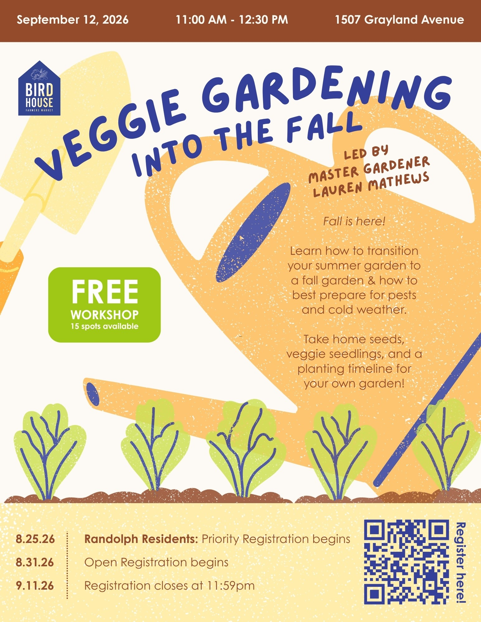 Free Workshop: Veggie Gardening Through the Fall