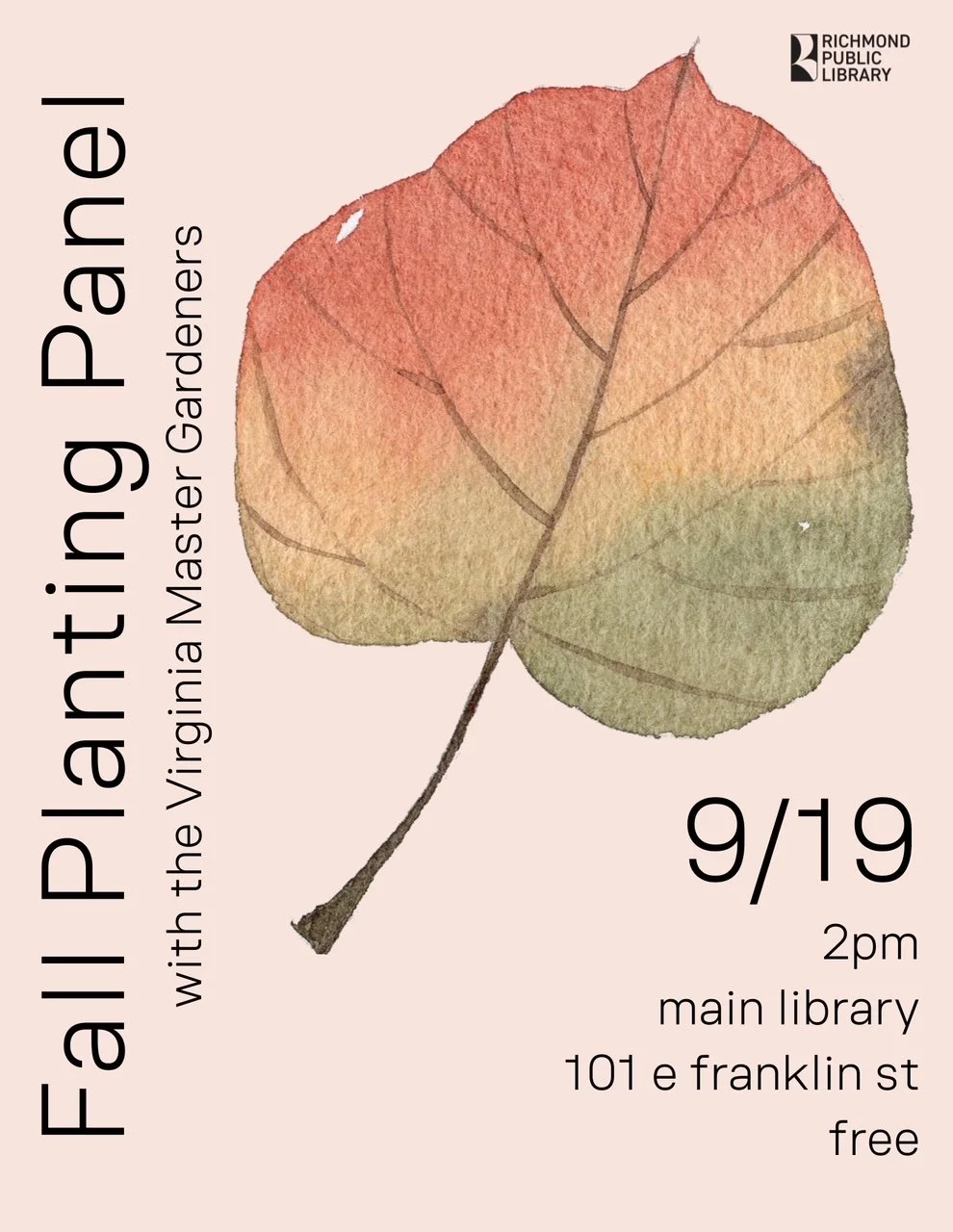 Free Panel Presentation: Preparing Your Garden for Fall and Winter with the Richmond Master Gardeners