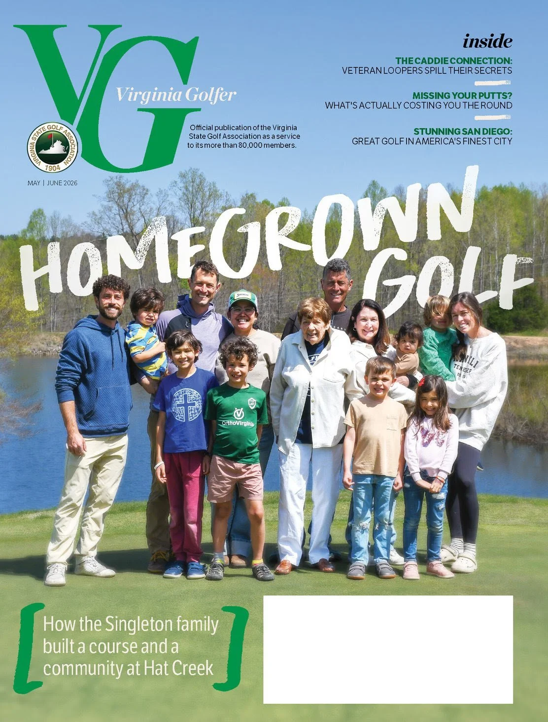 Hat Creek Golf Family featured on the cover of the Virginia Golfer