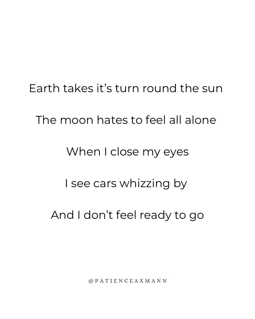 Day 51 of songwriting every day. 
Just lyrics for now. 🤍