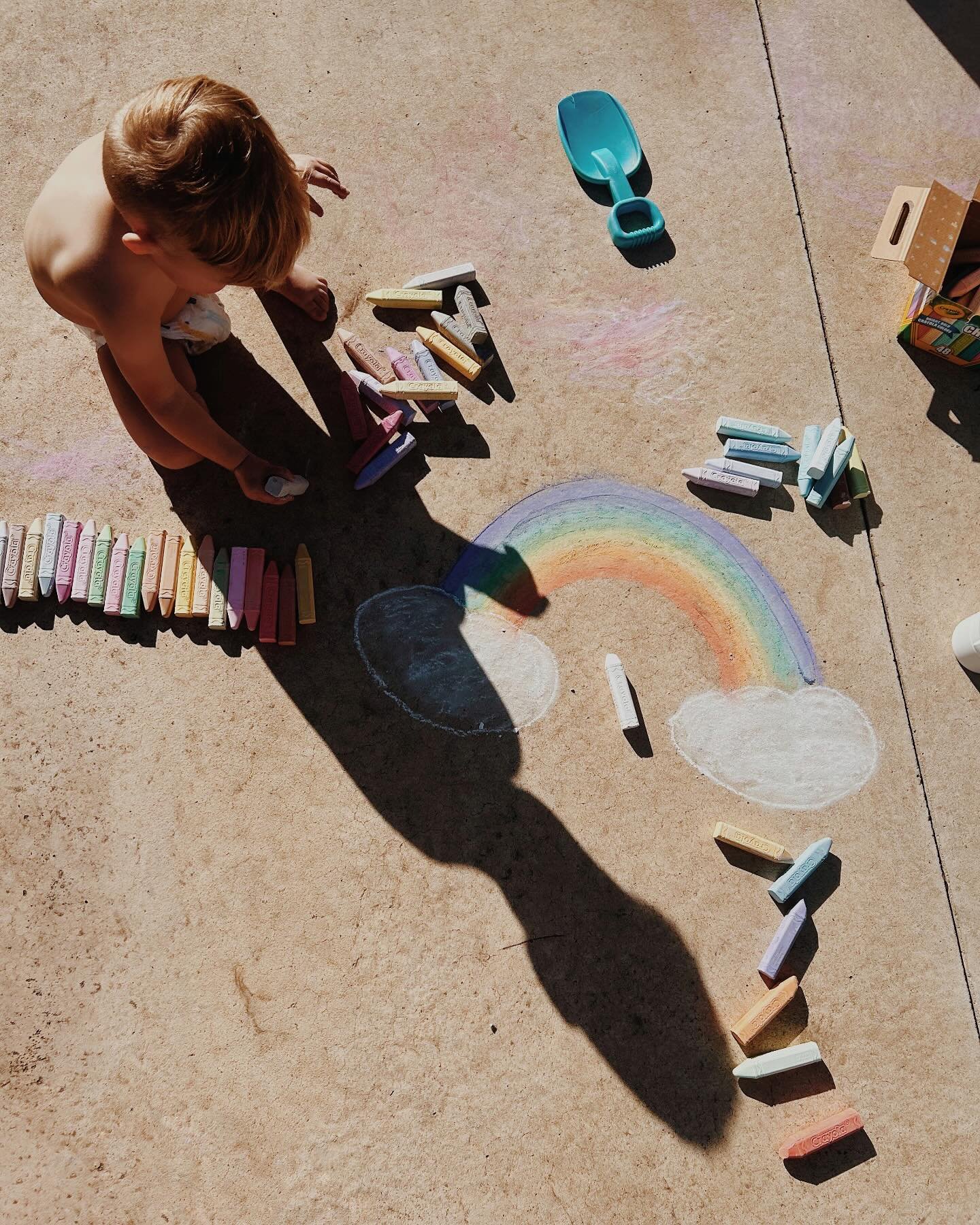 Nothing important to say except that We are fully embracing backyard time + vitamin D. 🥹 Chalk art, sandbox, swing set, Zeke’s garden planning. Give me all the sunshine every day.