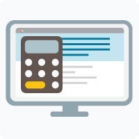An online calculator tutorial illustration
