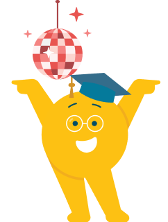 GED & Me Character dancing because they are credentialed and passed a Science test.