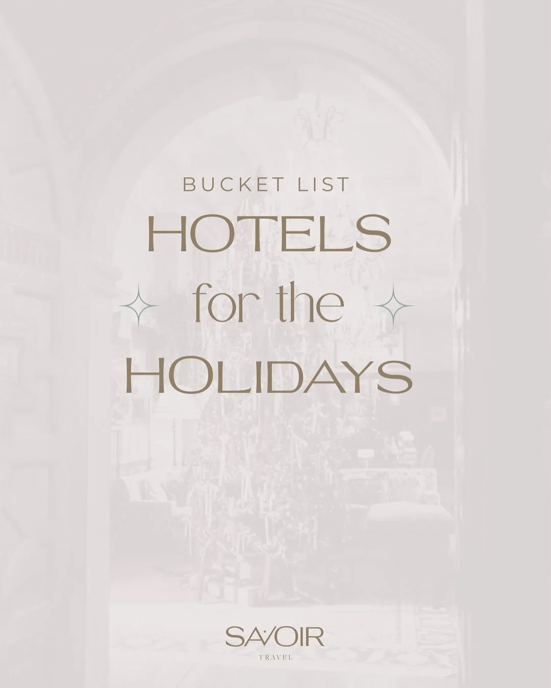 The holiday season is pure magic &mdash; but sometimes, it&rsquo;s nice to let someone else create it for you. ✨
Escape to one of these extraordinary hotels where the spirit of the season comes to life in the most beautiful way.

Our complimentary ho