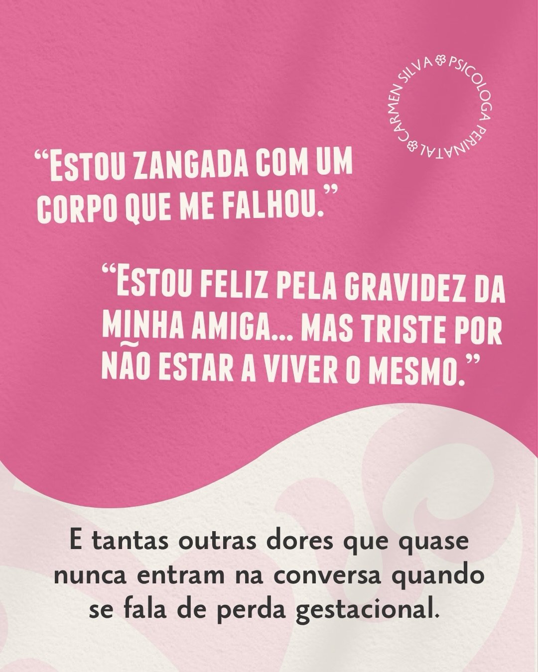 Tu evitas falar nisso, eu sei. Mas, depois da perda, &eacute; prov&aacute;vel que n&atilde;o te apete&ccedil;a muito ir ao baby shower da tua amiga (por mais feliz que estejas por ela) e talvez o teu desejo secreto seja gritar com o mundo pela injust