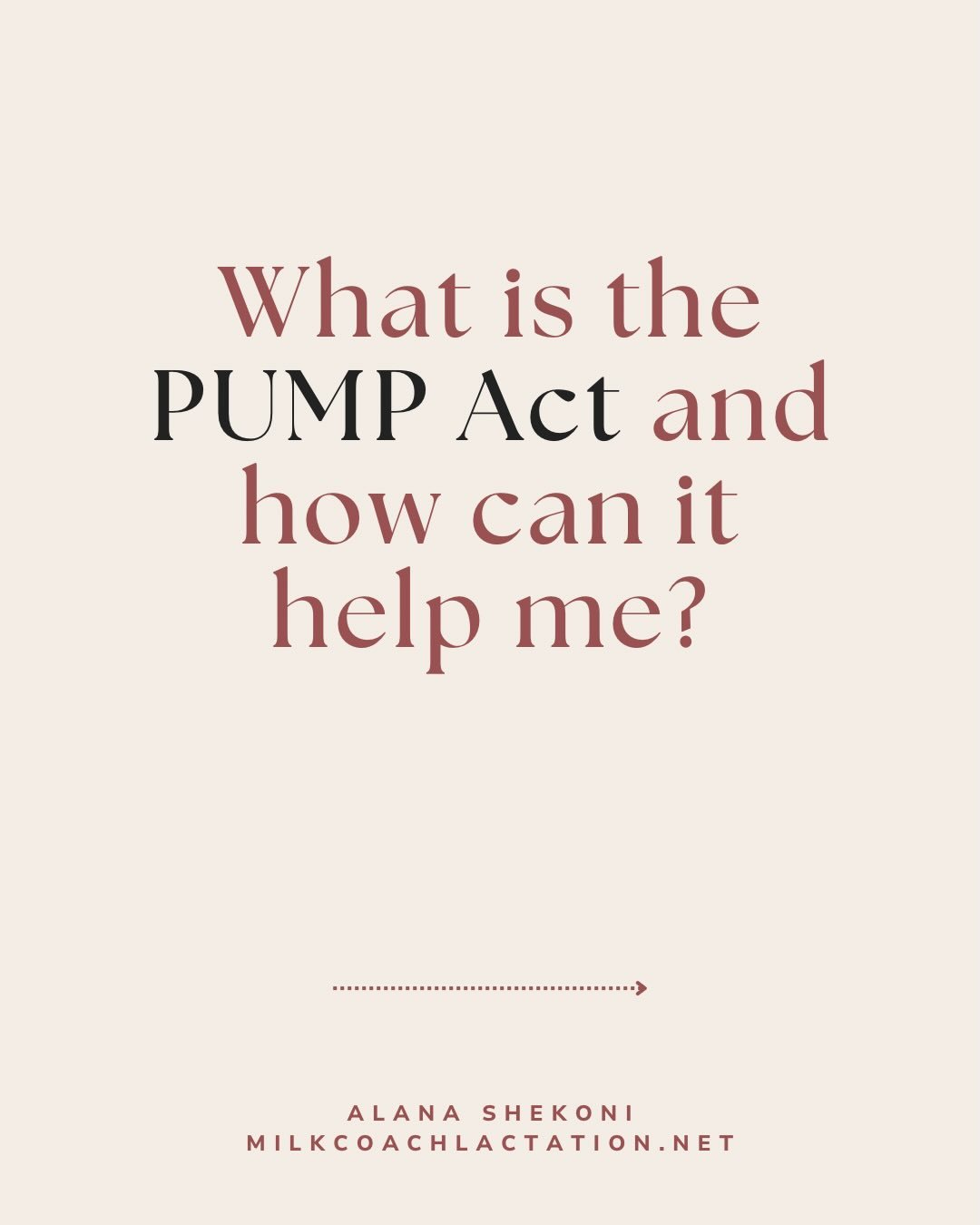 The Pump Act was fought for by mama&rsquo;s for all lactating mama&rsquo;s! Before you return to work, make sure you&rsquo;ve shared the Pump Act with your colleagues, manager, and HR department so your time to support your baby is protected. 

Learn