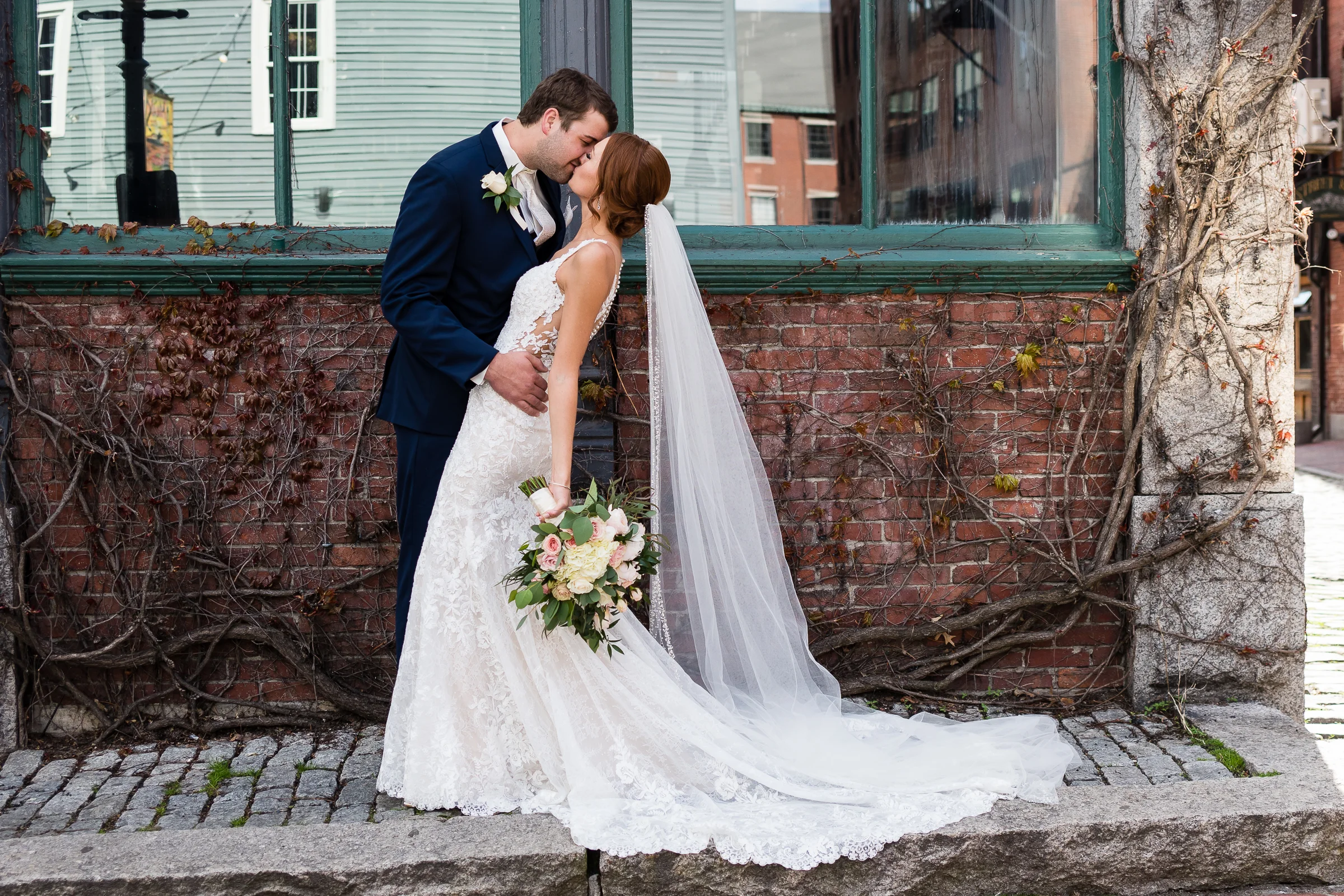 Julia + Marc's Portland Maine Wedding Sneak Peek | Immaculate Conception &amp; Westin Hotel Wedding