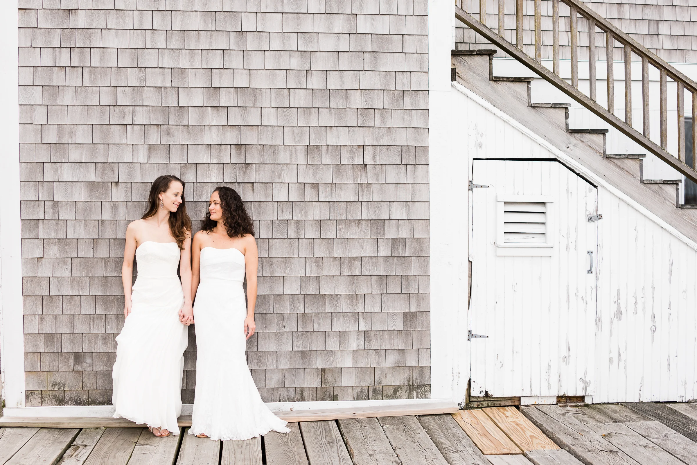 Marjorie &amp; Amanda's Saltwater Grille Wedding Sneak Peek | Wedding Photographers Near South Portland Maine
