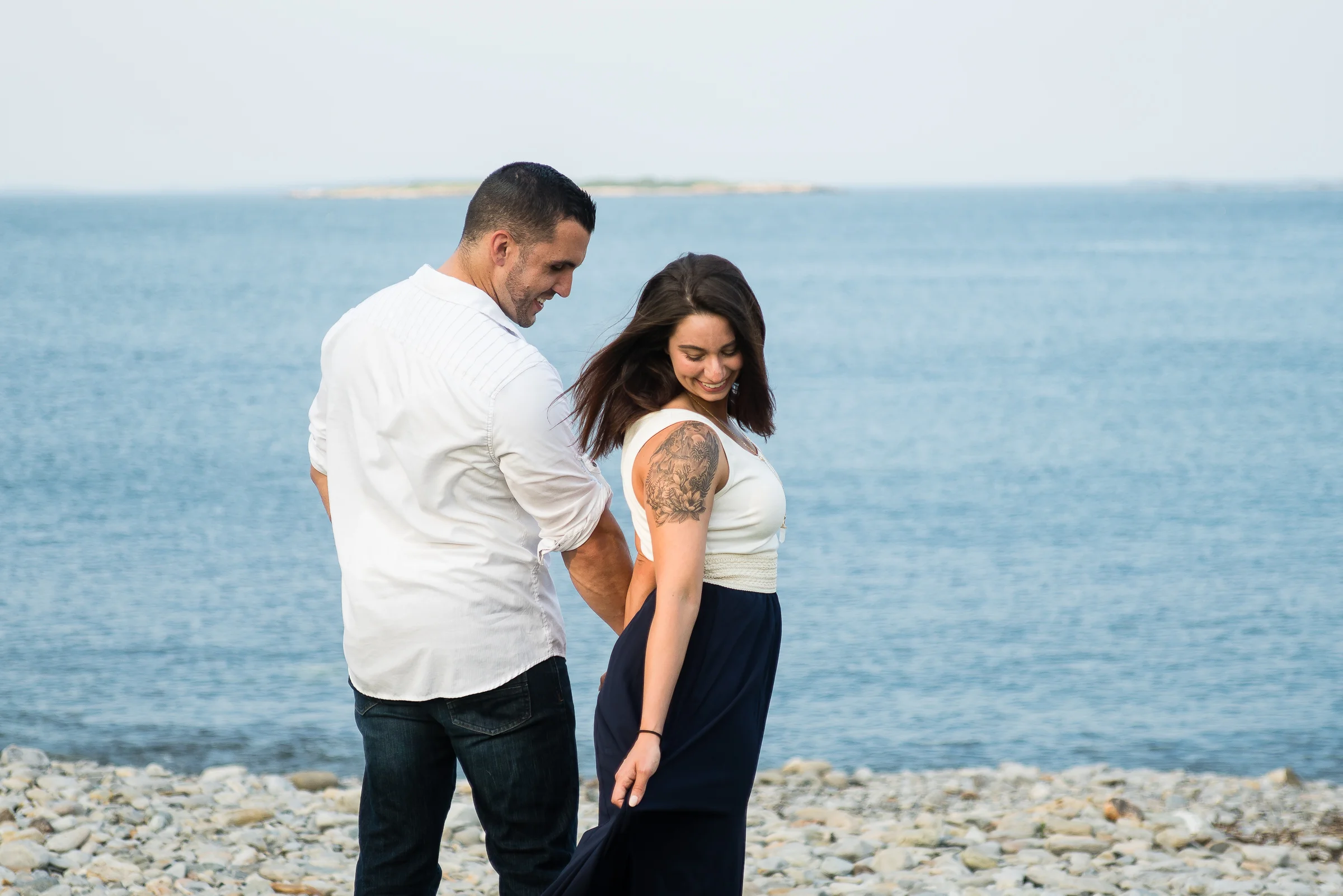 Sneak Peek!  Toni + Joe's Ft. Williams Engagement Photos | Wedding Photographers Near Cape Elizabeth Maine