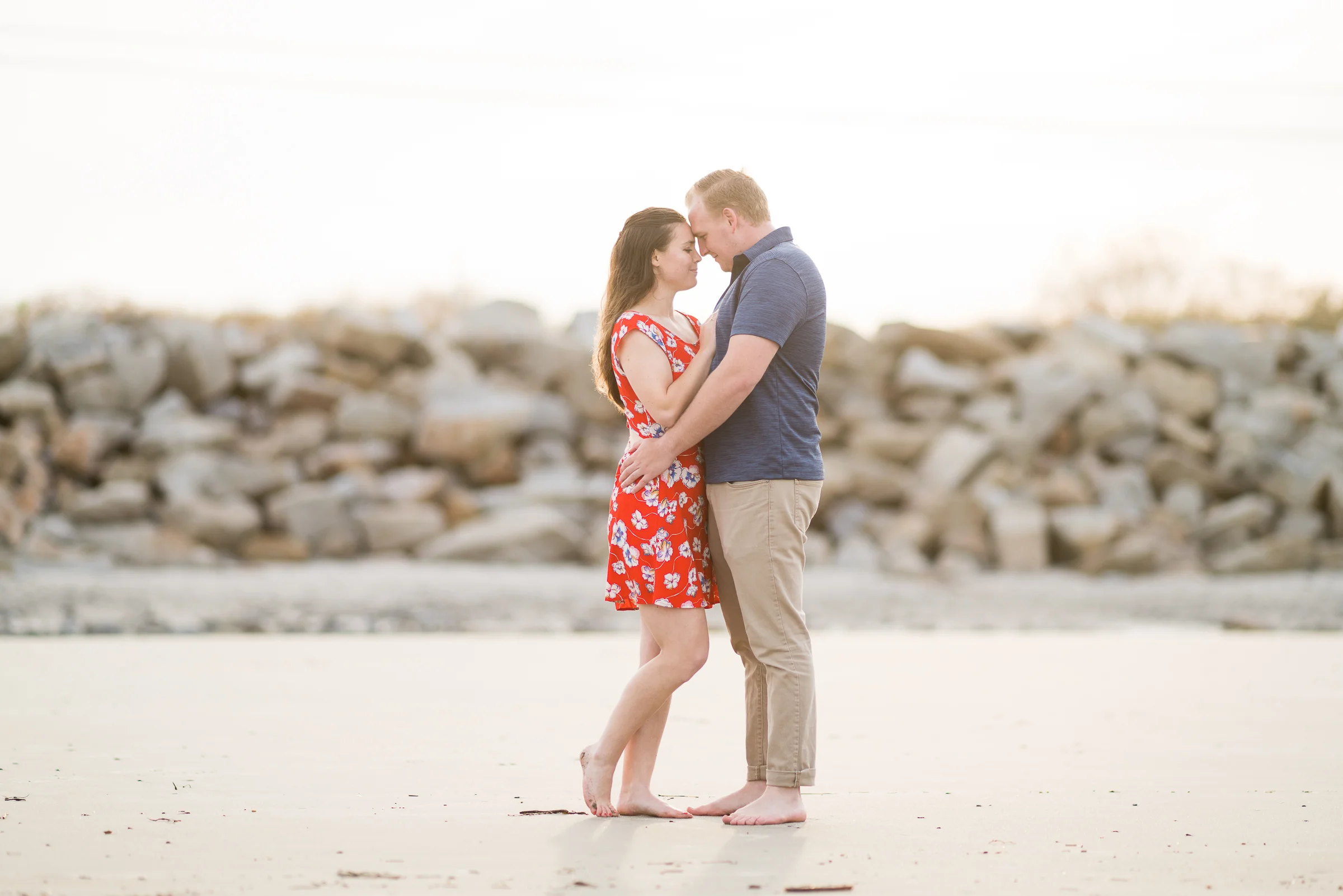 Kristin + Josh's Fortunes Rocks Beach Engagement Shoot | Wedding Photographers Near Biddeford Pool Maine