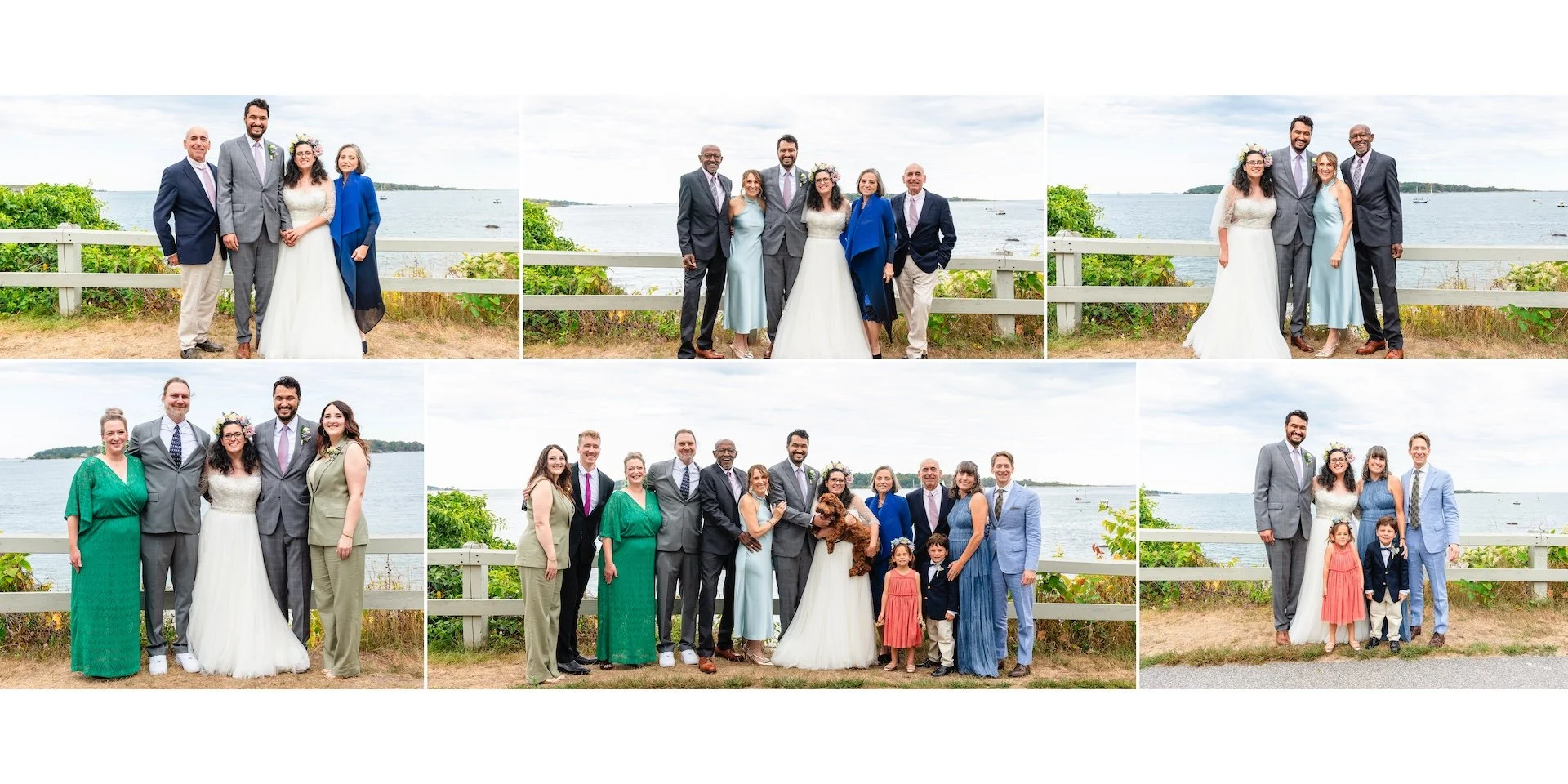 Wedding Album Design - Family Portraits at Wedding in South Portland Maine