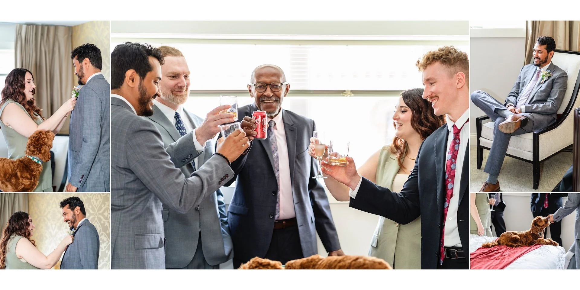 Wedding Album Design - Groom Getting Ready