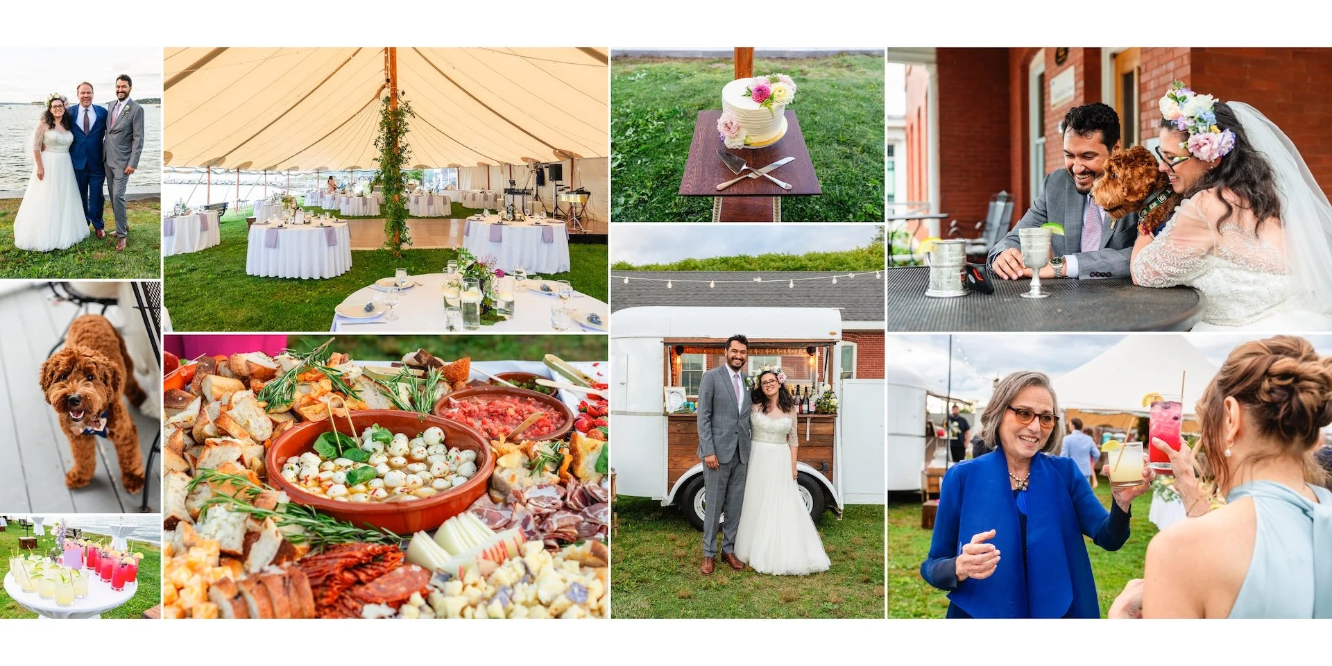 Wedding Album Design - Reception Guests &amp; Food at SMCC