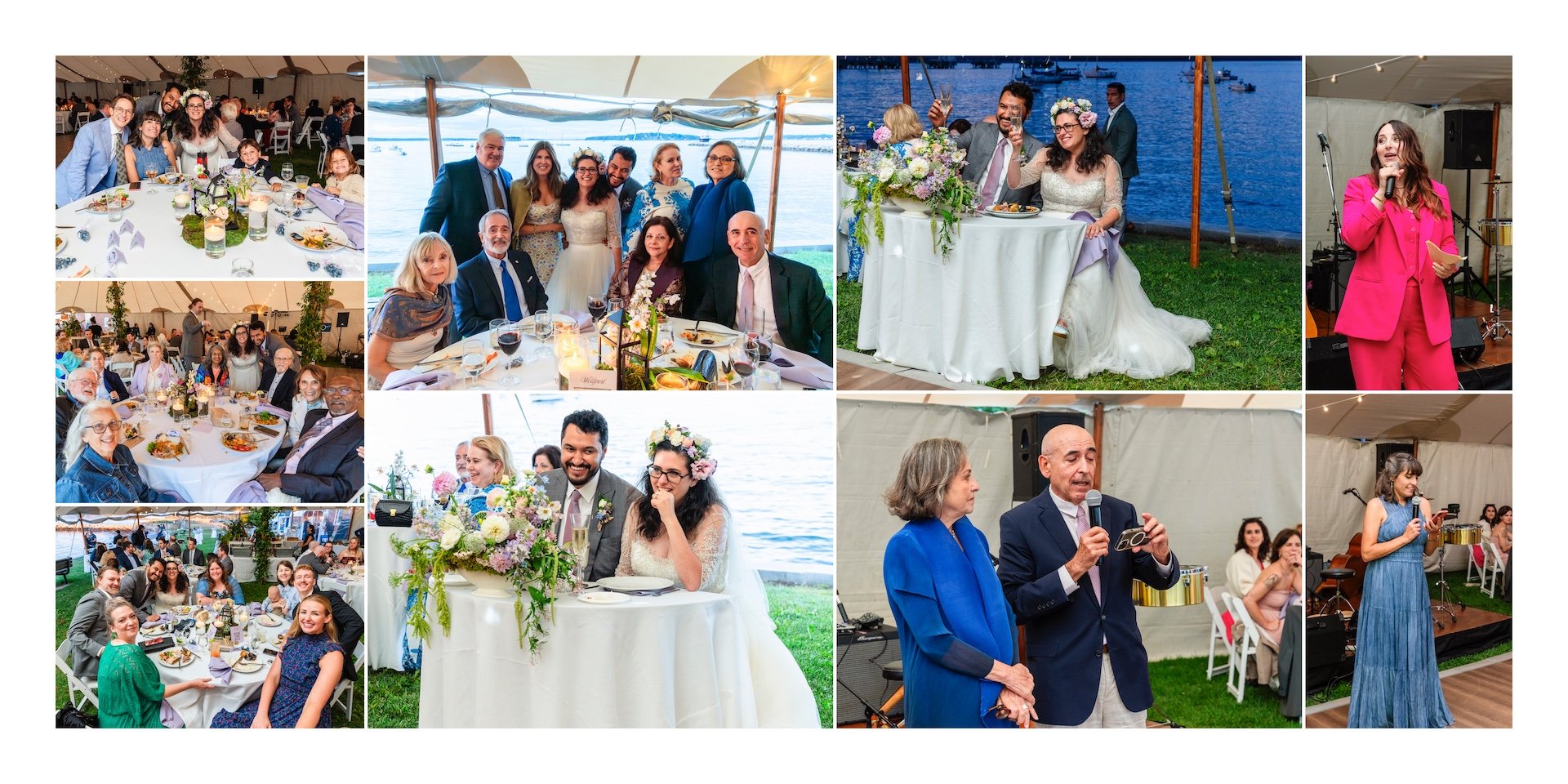 Wedding Album Design - Reception Guests &amp; Speeches at SMCC in South Portland Maine