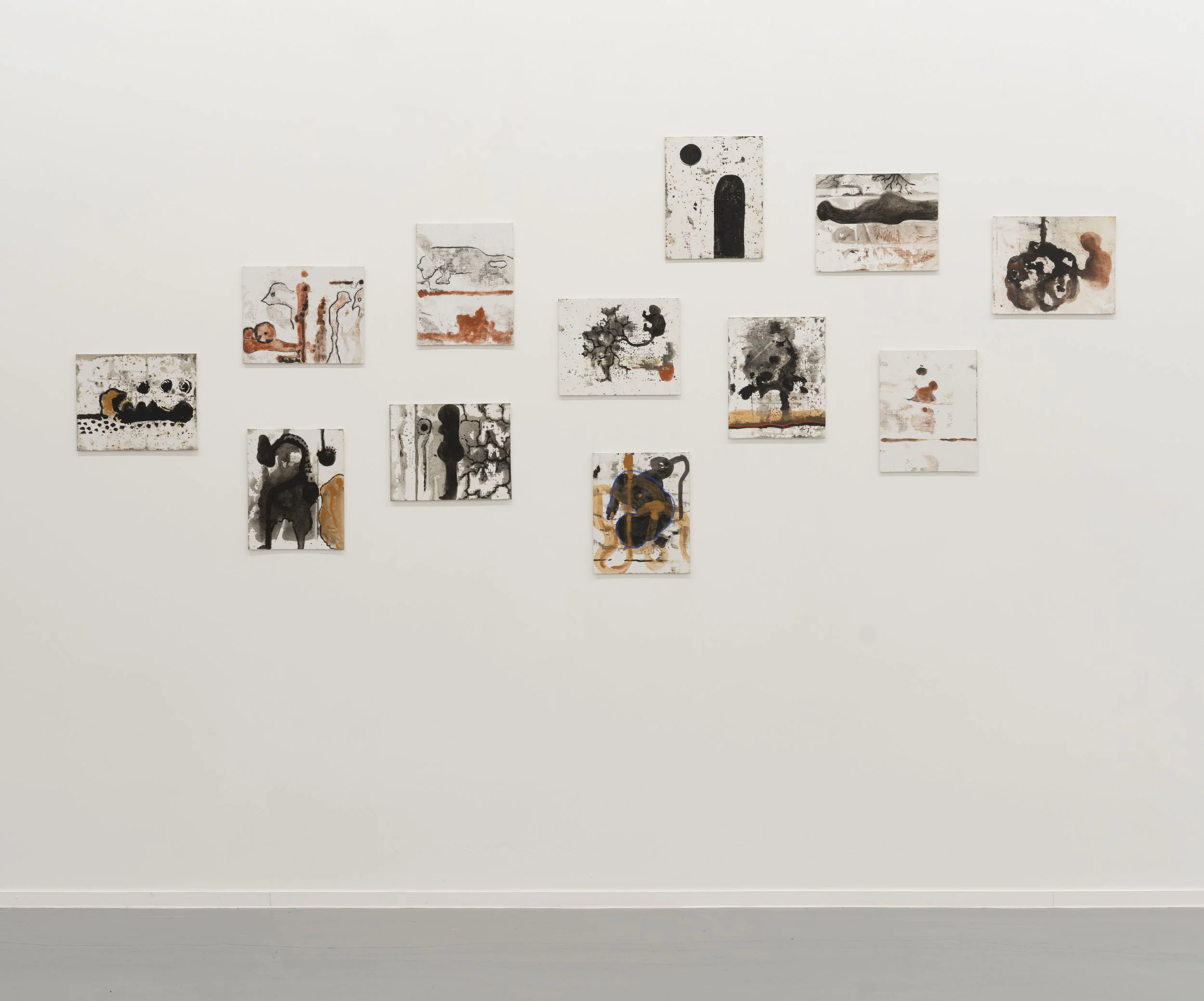 Installation View: Aliou Diack,  Into The Foetus , London, 2026. Courtesy of the Artist and Project Loop. Photo: Noah Da Costa 