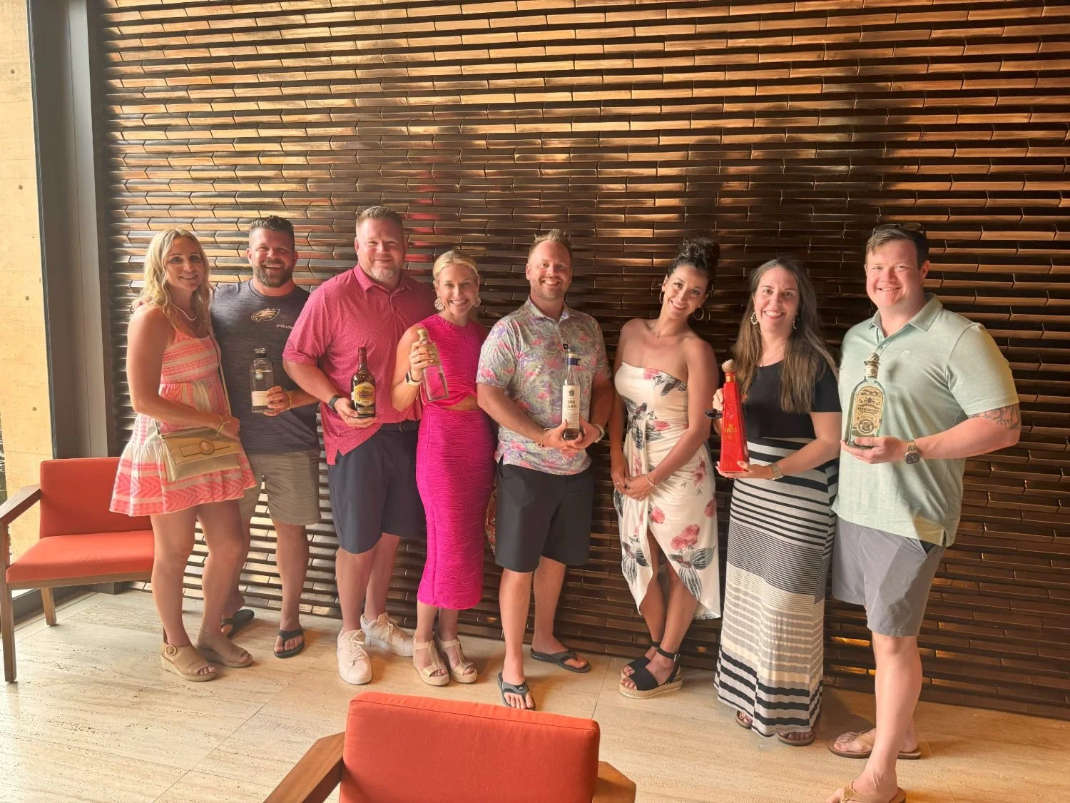 Life insurance agents at a tequila tasting