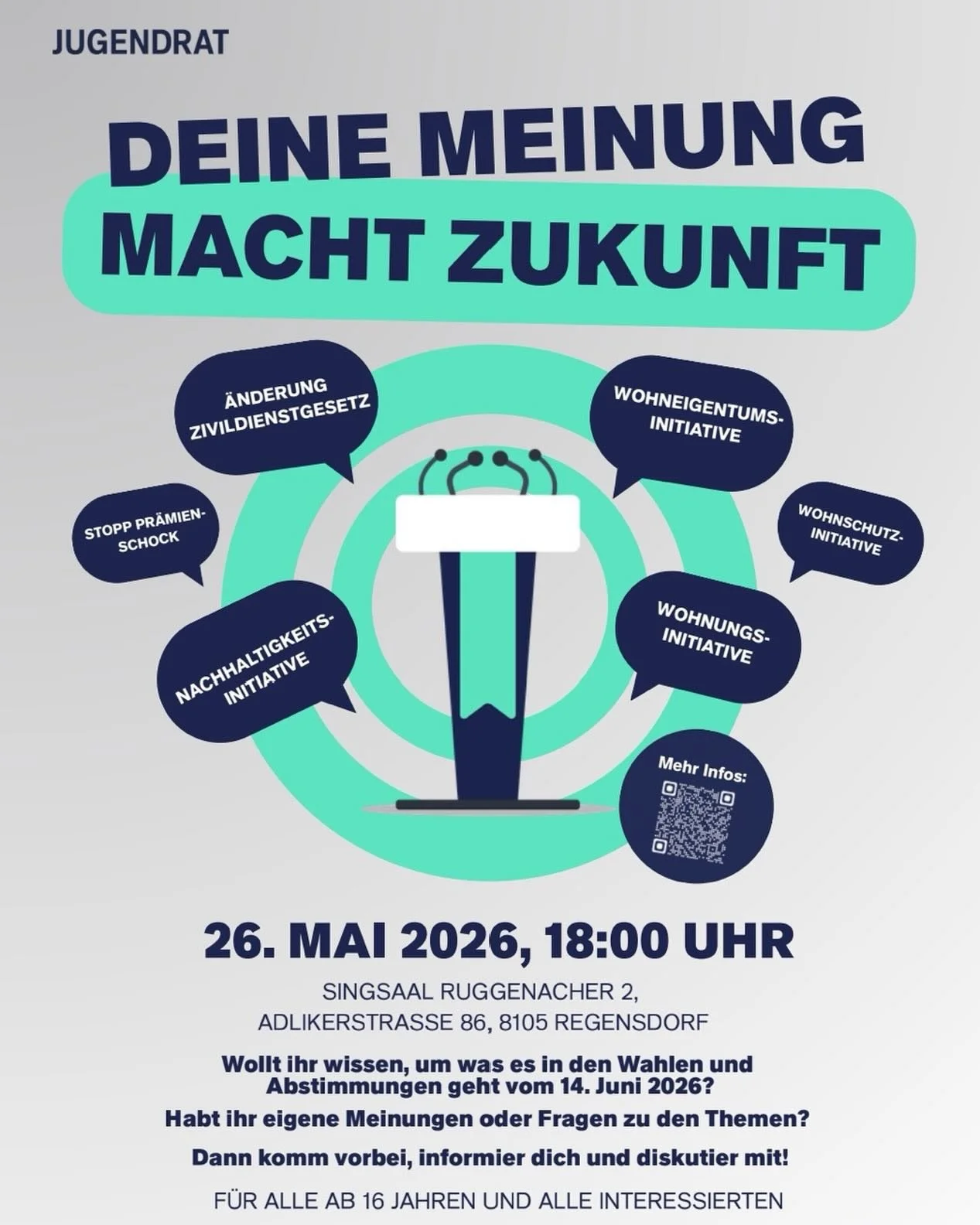 Unsere n&auml;chste Veranstaltung steht an. Kommt vorbei, informiert euch und diskutiert mit uns &uuml;ber die aktuellen Abstimmungsvorlagen. #politischebildung #easyvote #8105
