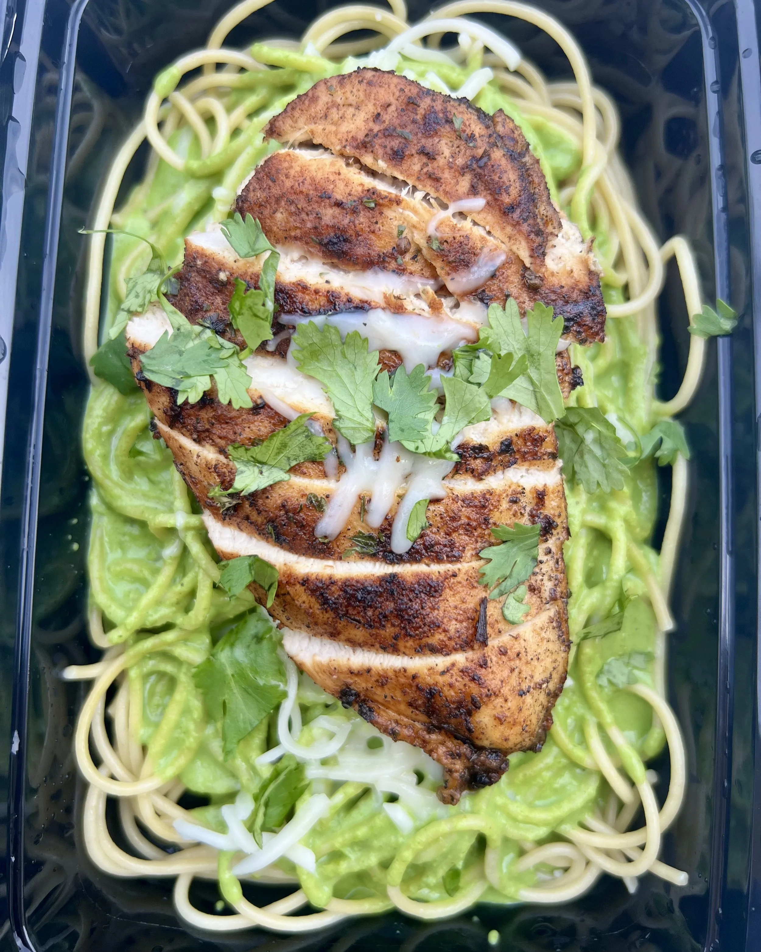 High protein chicken pasta meal prep