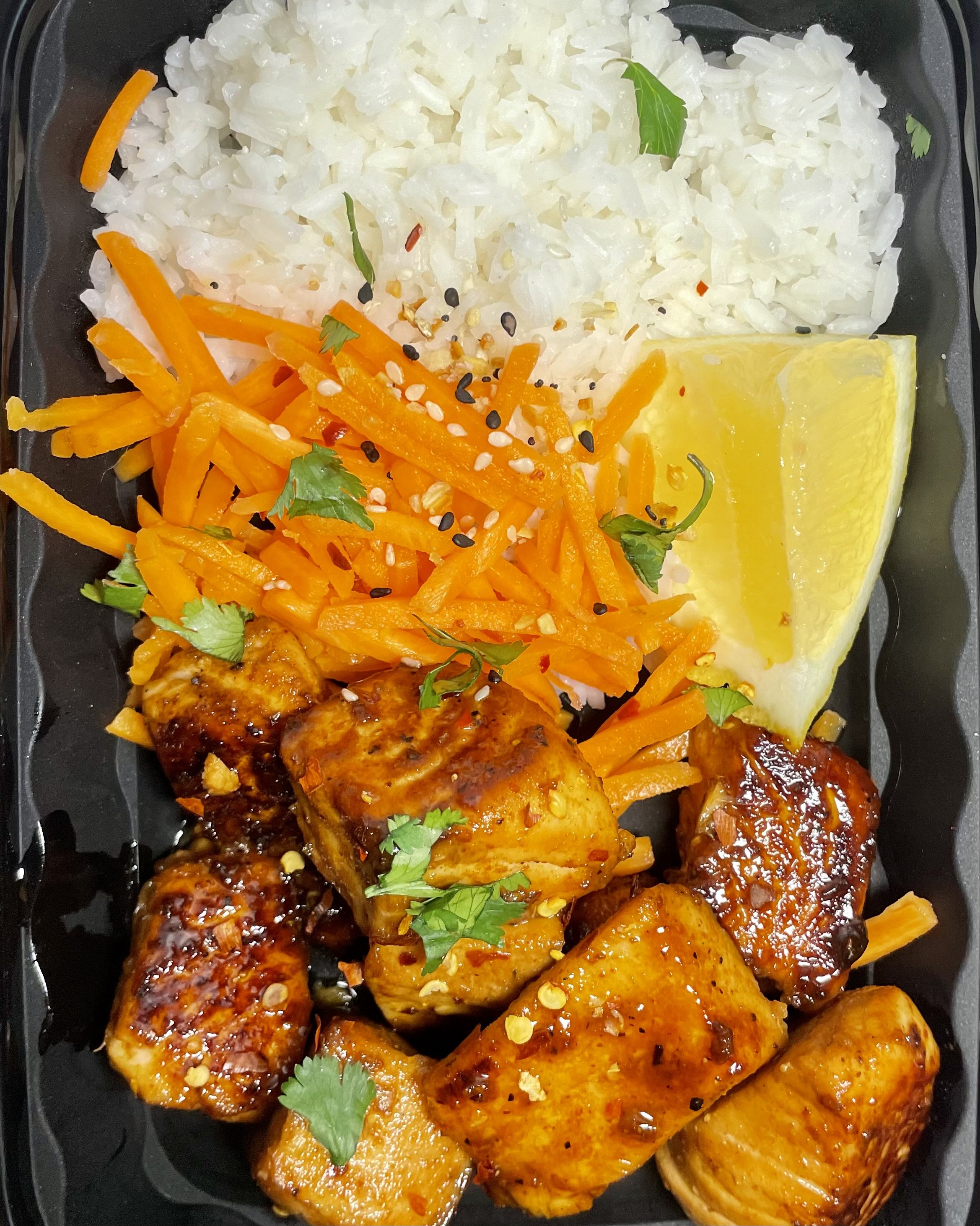 Premium salmon protein meal prep