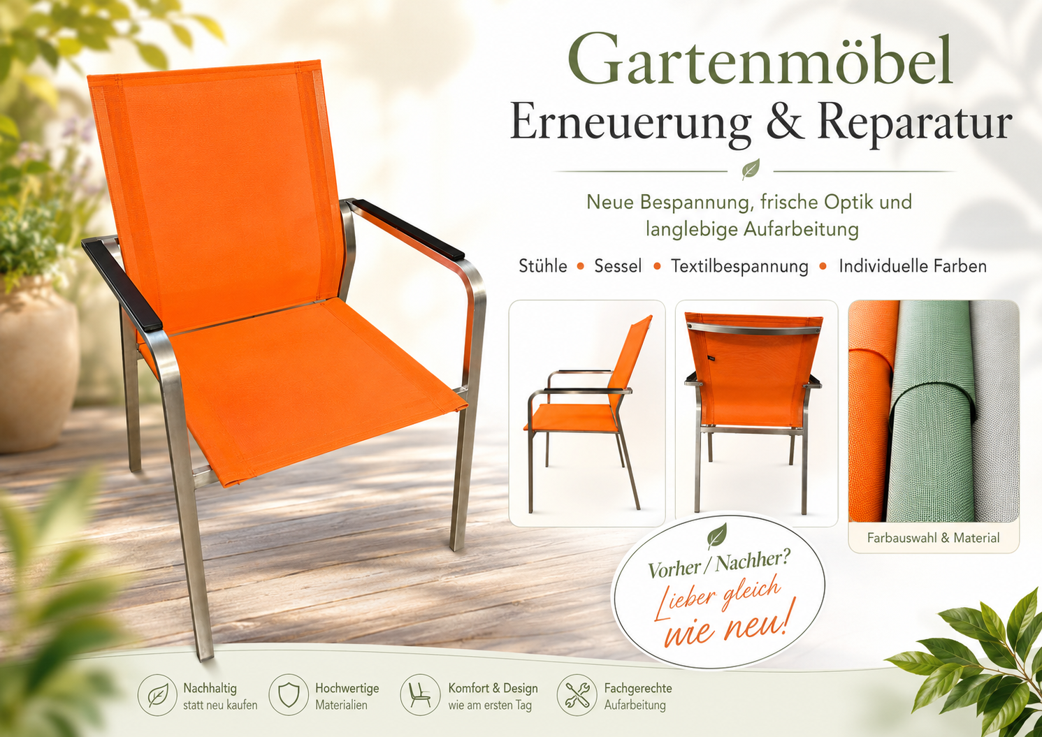 Gartenmöbel restaurieren statt wegwerfen – warum sich das lohnt