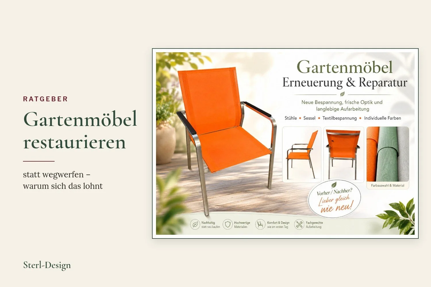 Gartenmöbel restaurieren statt wegwerfen – warum sich das lohnt