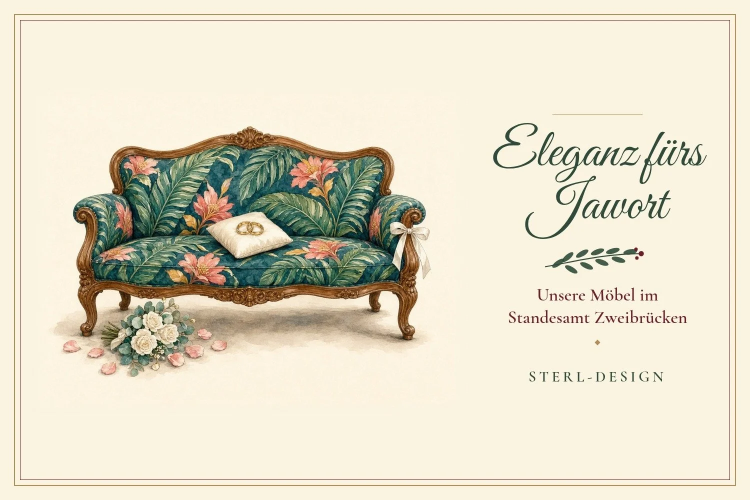 Eleganz fürs Jawort – unsere Möbel im Standesamt Zweibrücken