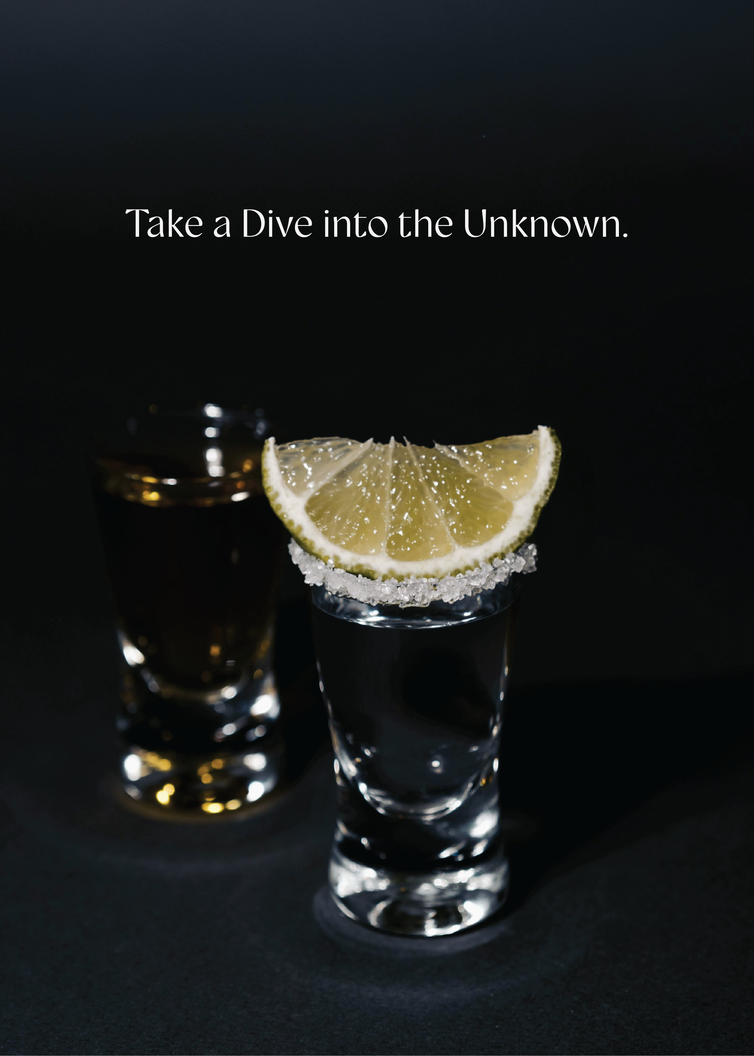 Underwater Tequila label design.