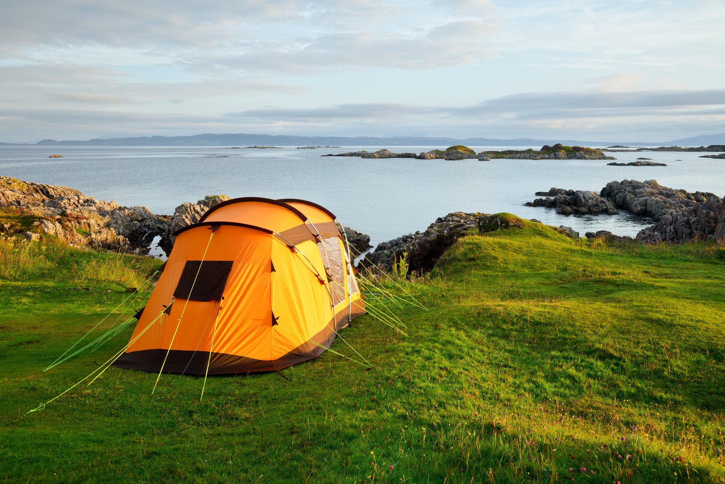 Beach side camping