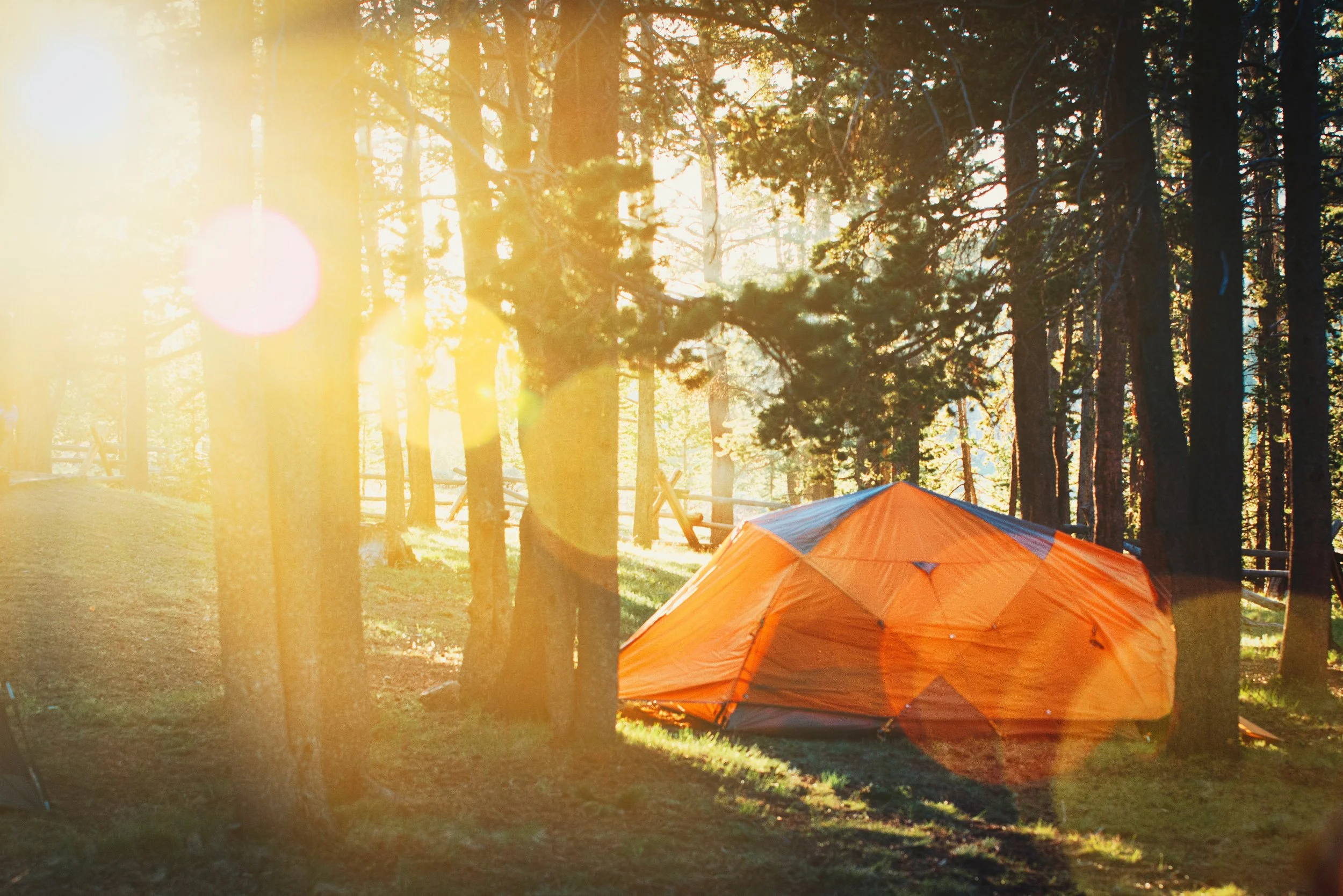 Hill top camping