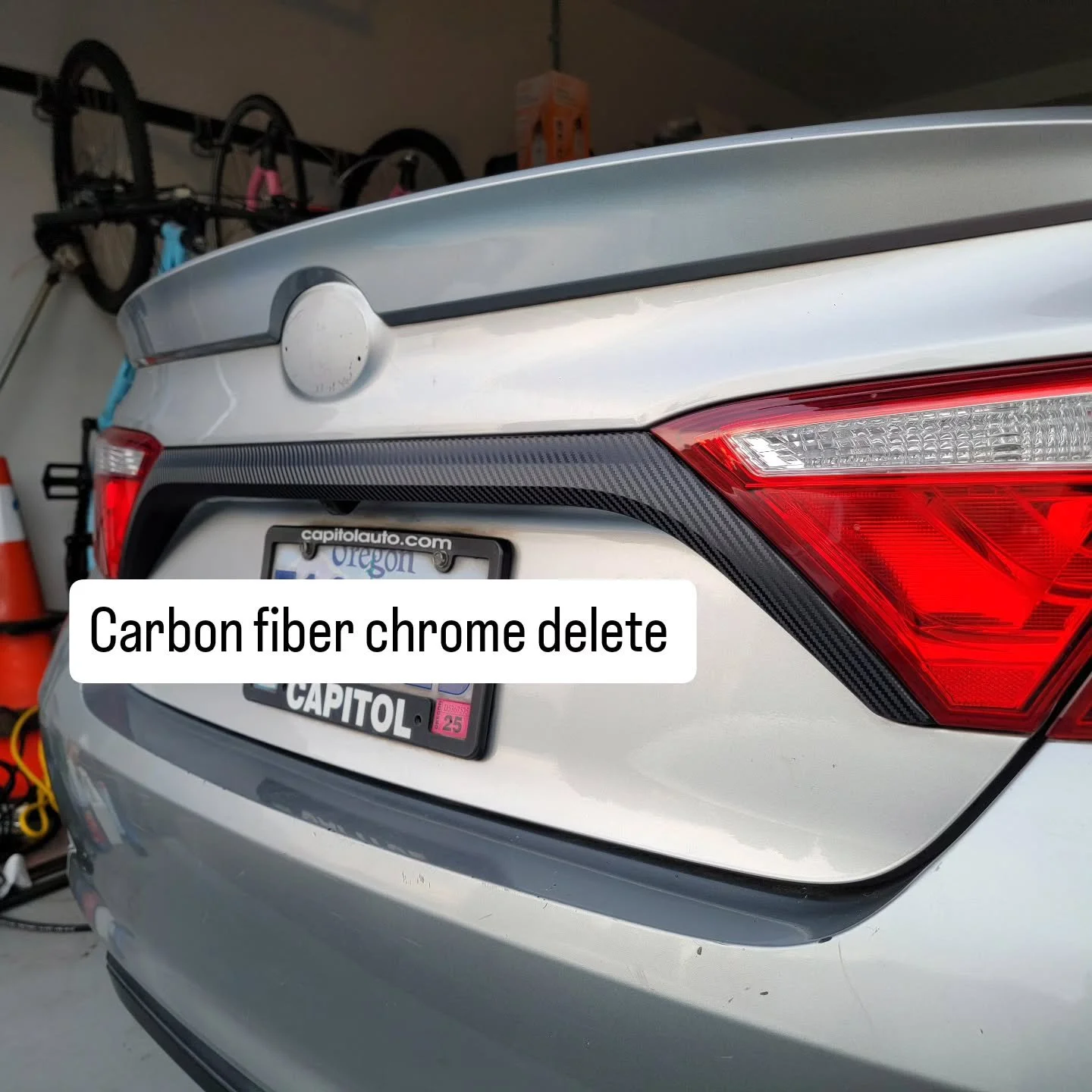 Carbon Fiber Chrome delete. #chromedelete #carwrap #autoaestheticpnw