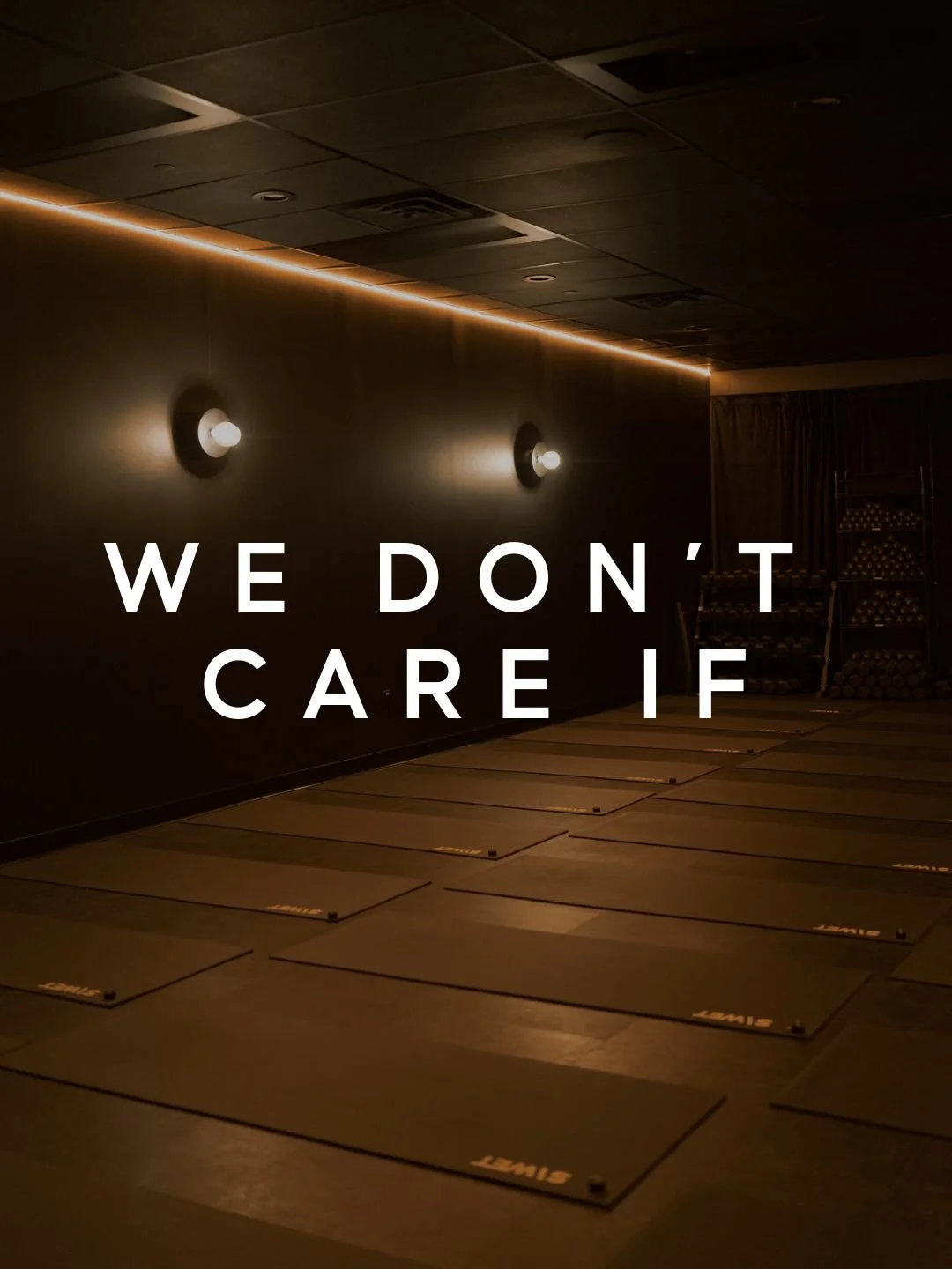 You don&rsquo;t have to be in shape to start. You don&rsquo;t have to know what you are doing. (At all) You don&rsquo;t have to keep up with anyone else in the room.

We care that you showed up.

Because showing up for yourself is the hardest part fo