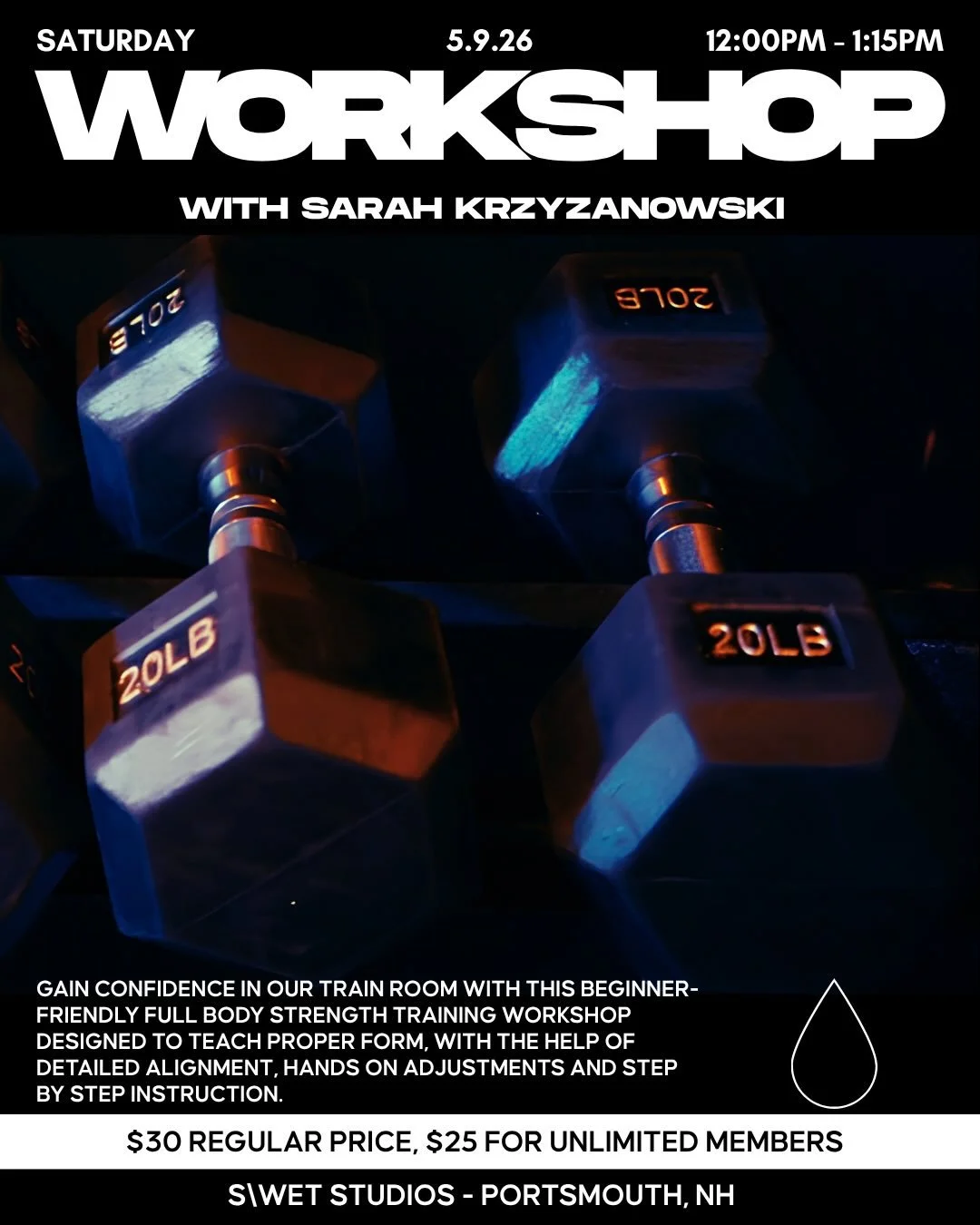 TRAIN WORKSHOP WITH Sarah Krzyzanowski

Saturday May 9th 
12:00-1:15pm

Gain confidence in our TRAIN room with this beginner-friendly full body strength training workshop designed to teach proper form, with the help of detailed alignment, hands on ad