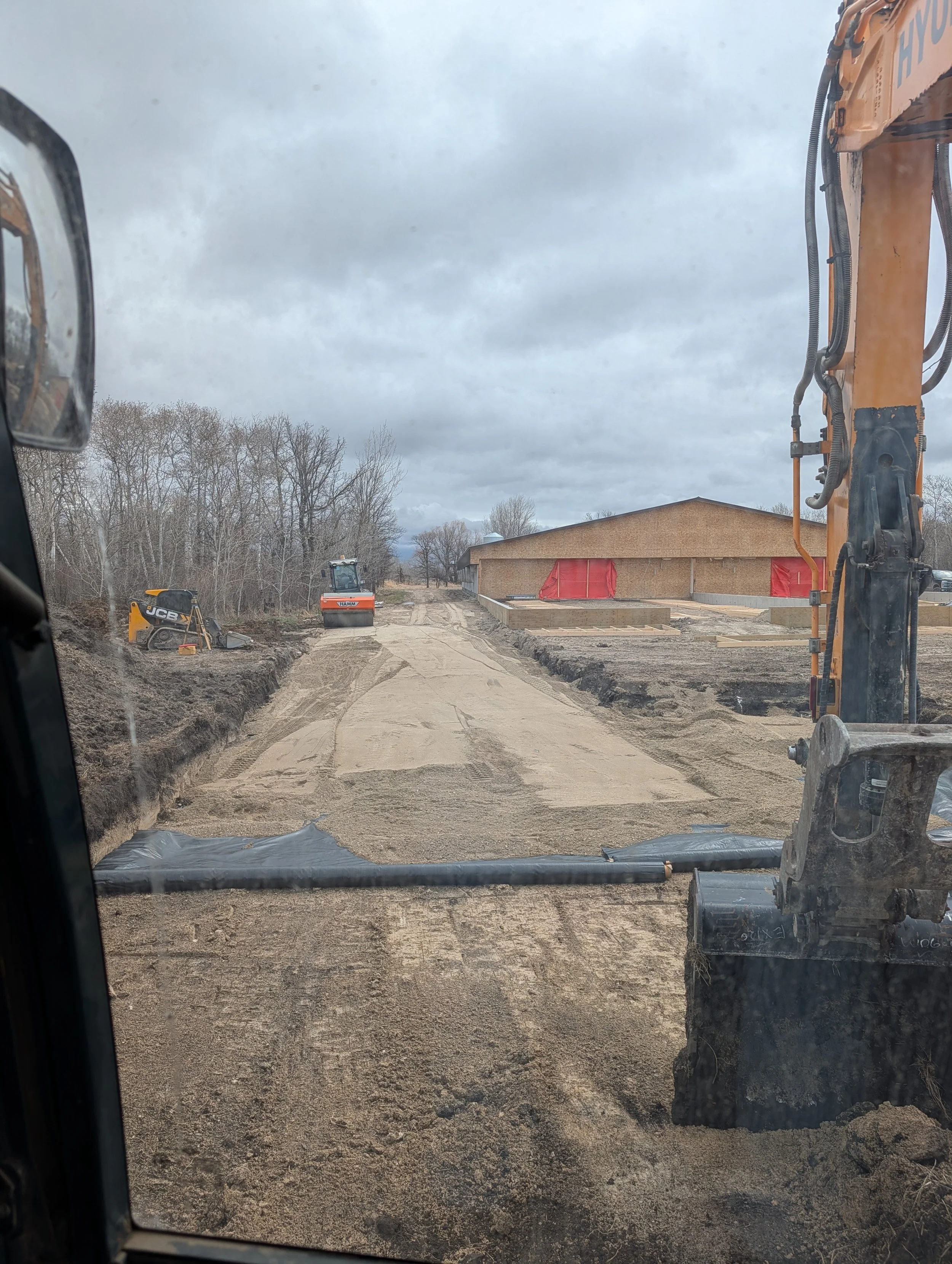 Drive way we installed for a barn expansion