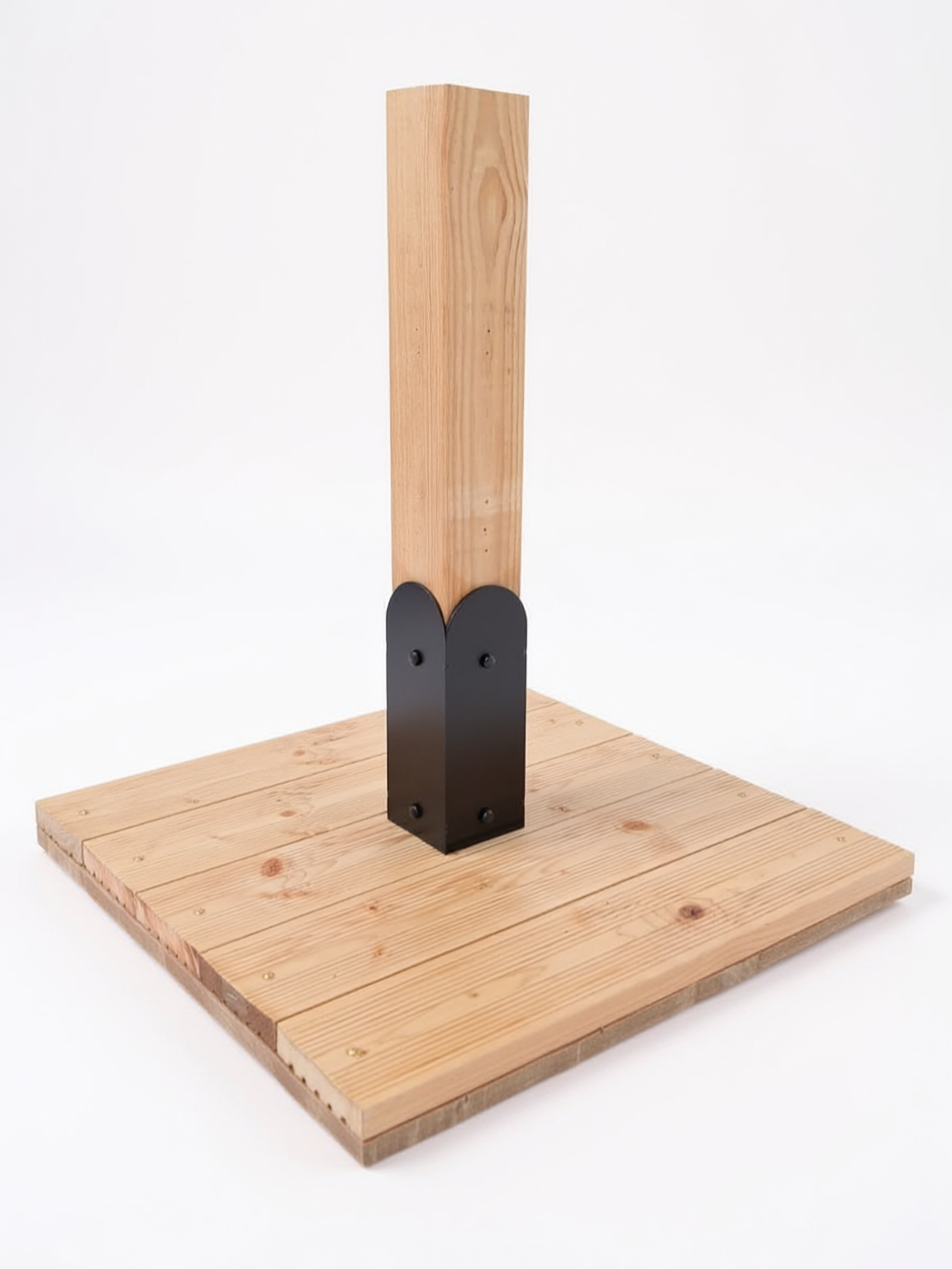 8 x Post Base Cover Faces (Fits 2 posts up to 88.25mm Square) - Classic - Matt Black