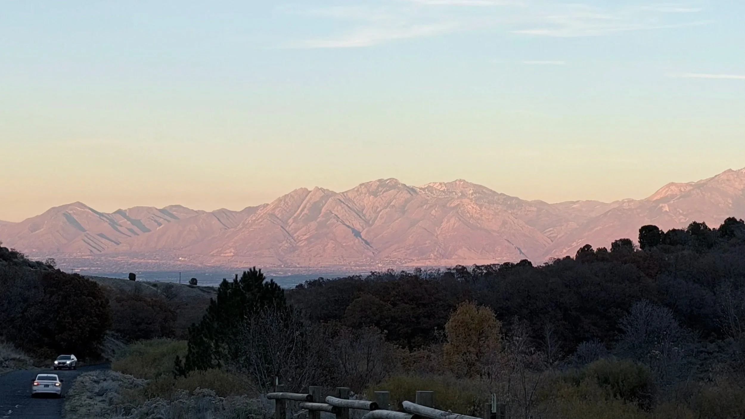 Utah mountains at sunset