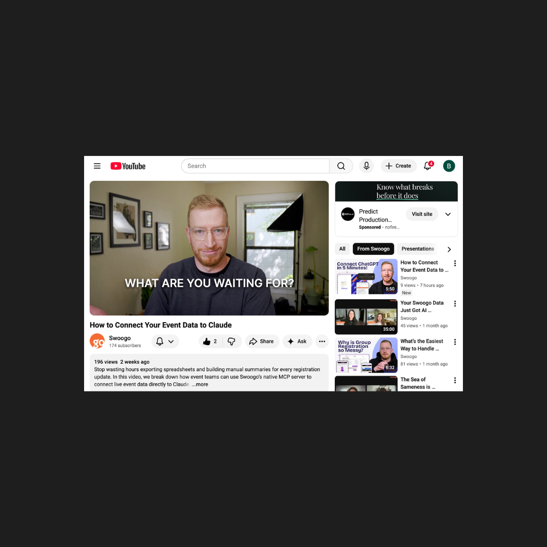 YouTube videos as SERP billboards