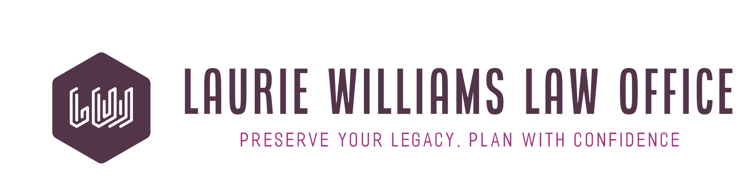 Logo for Laurie Williams Law Office with the tagline 'Preserve your legacy, plan with confidence'.