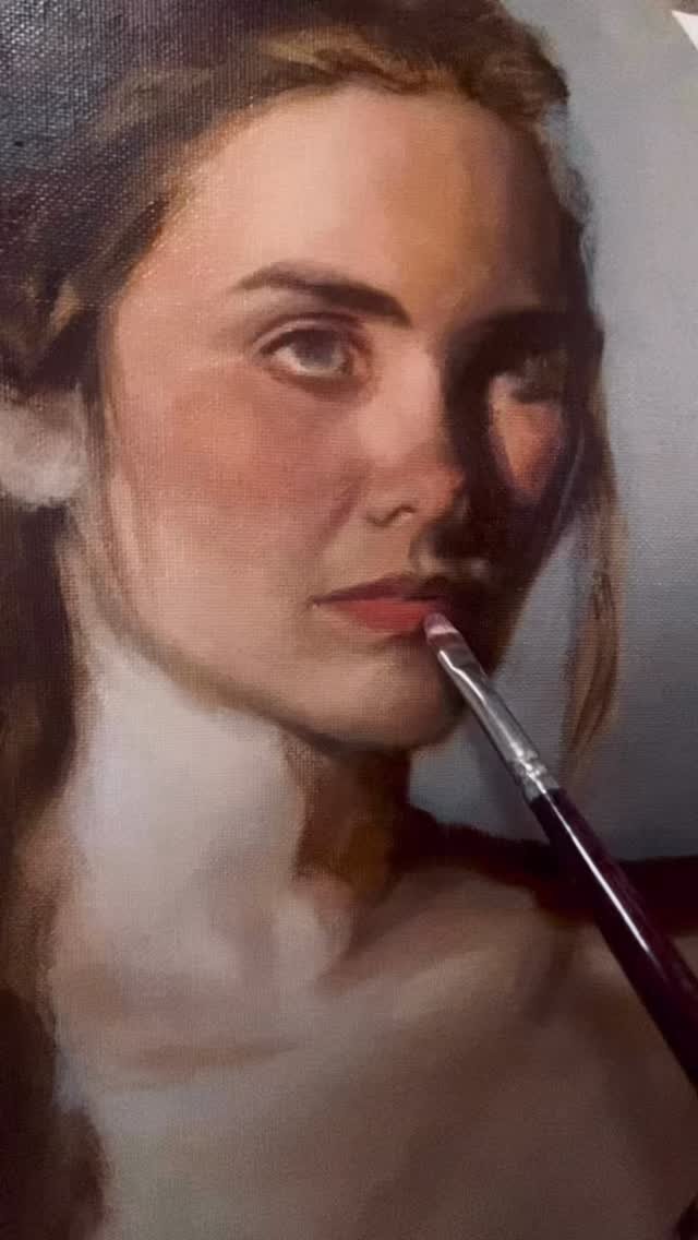 I take my sweet time with my paintings…more important than getting it done fast is slowing down enough to truly see and understand. Every brushstroke placement is carefully thought out. I sometimes place one stroke, back up, and think about my