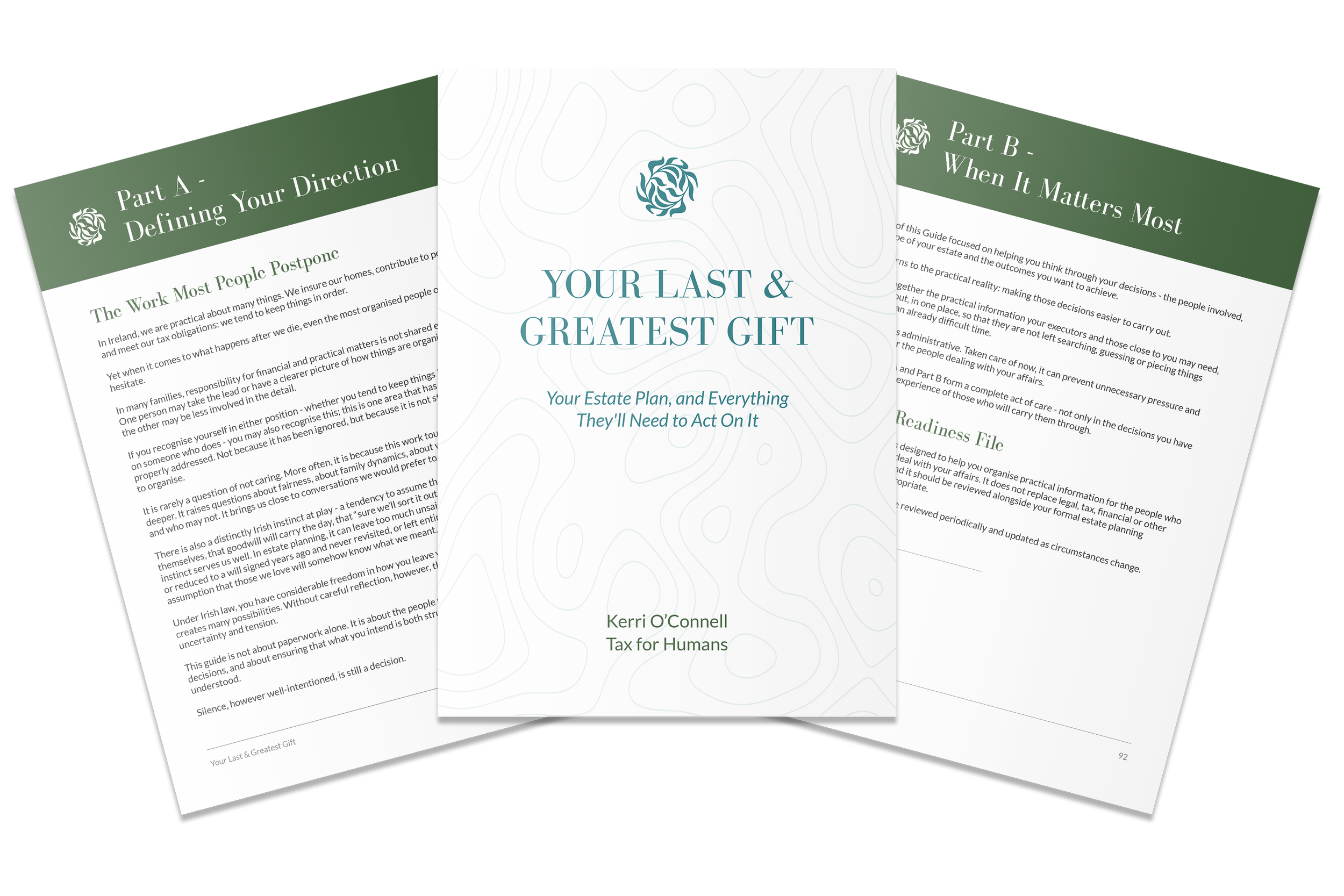 3 Page mockup of Your Last & Greatest Gift Guide from Kerri O'Connell