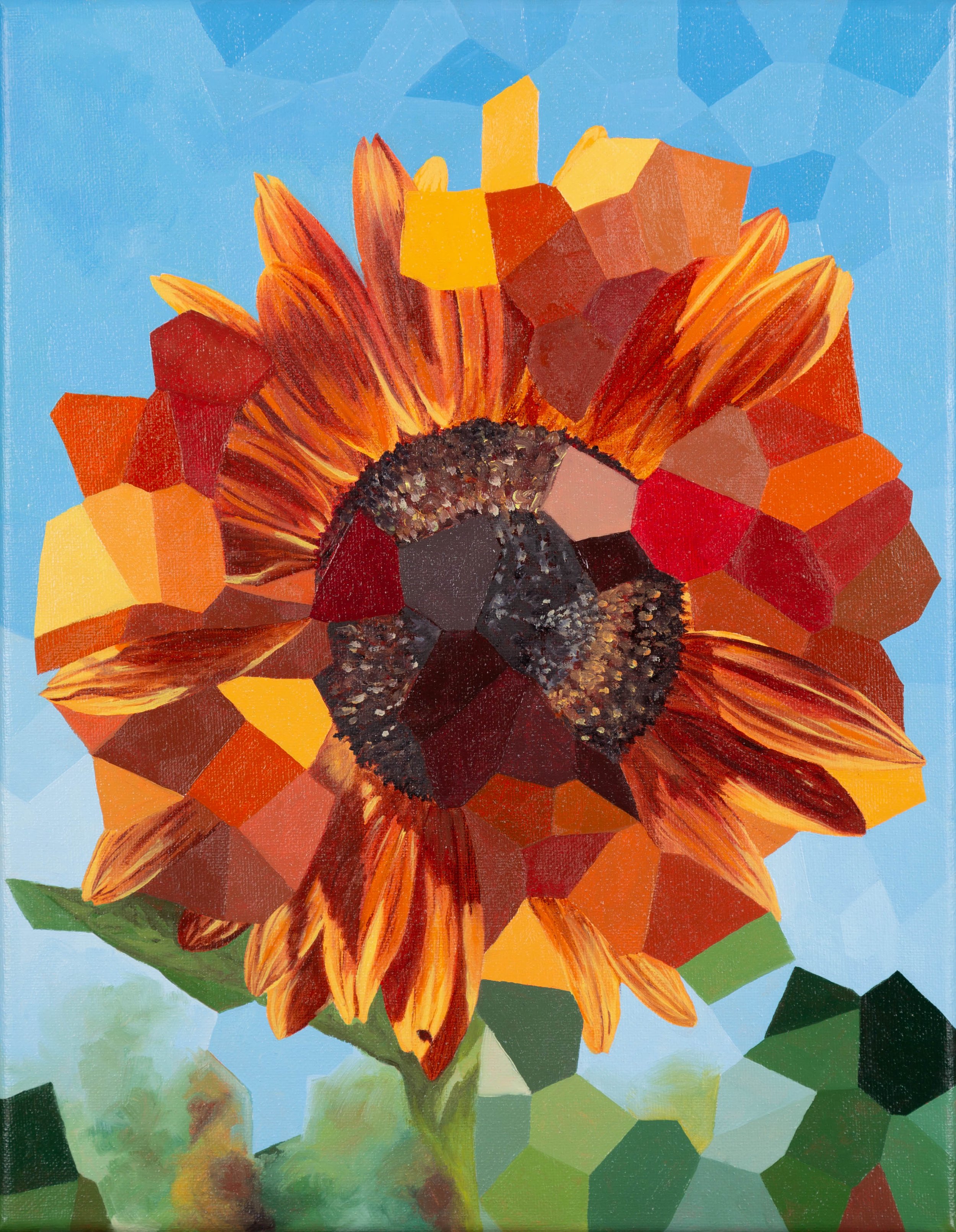 Sunflower 14x11, oil on canvas, 2025
