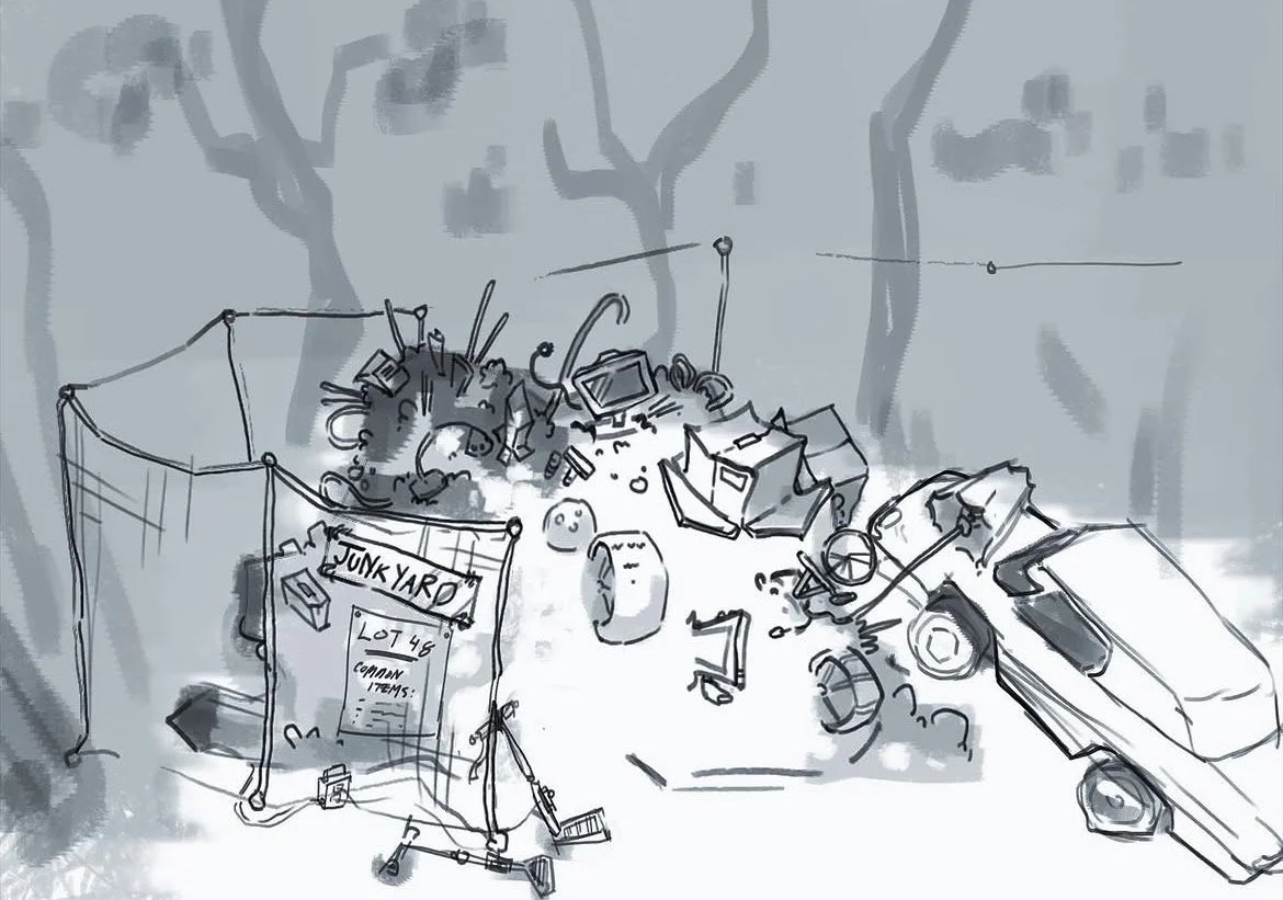 Example of junkyard in "Boxes"