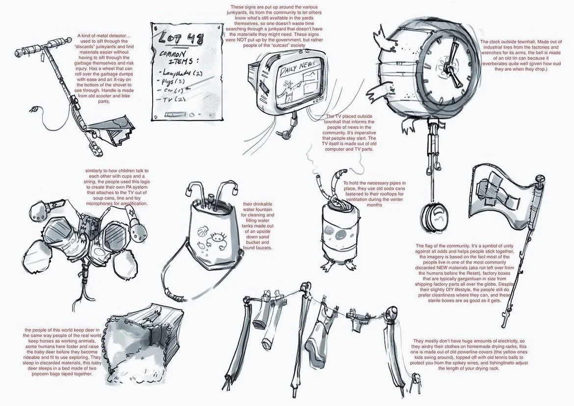Example of items used by habitants of "Boxes"