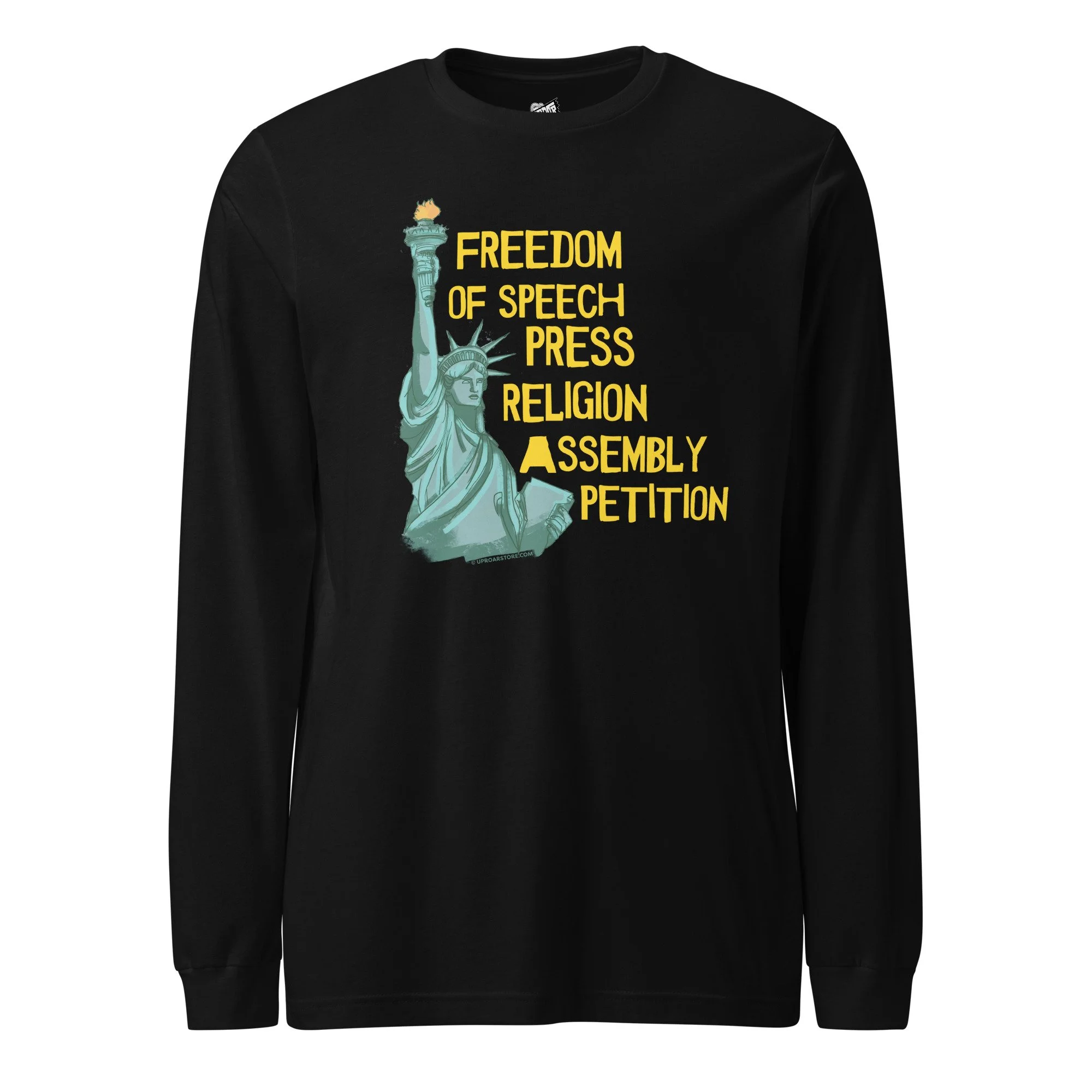 1st Amendment in Yellow Unisex Long Sleeve Tee (2026 Edition)