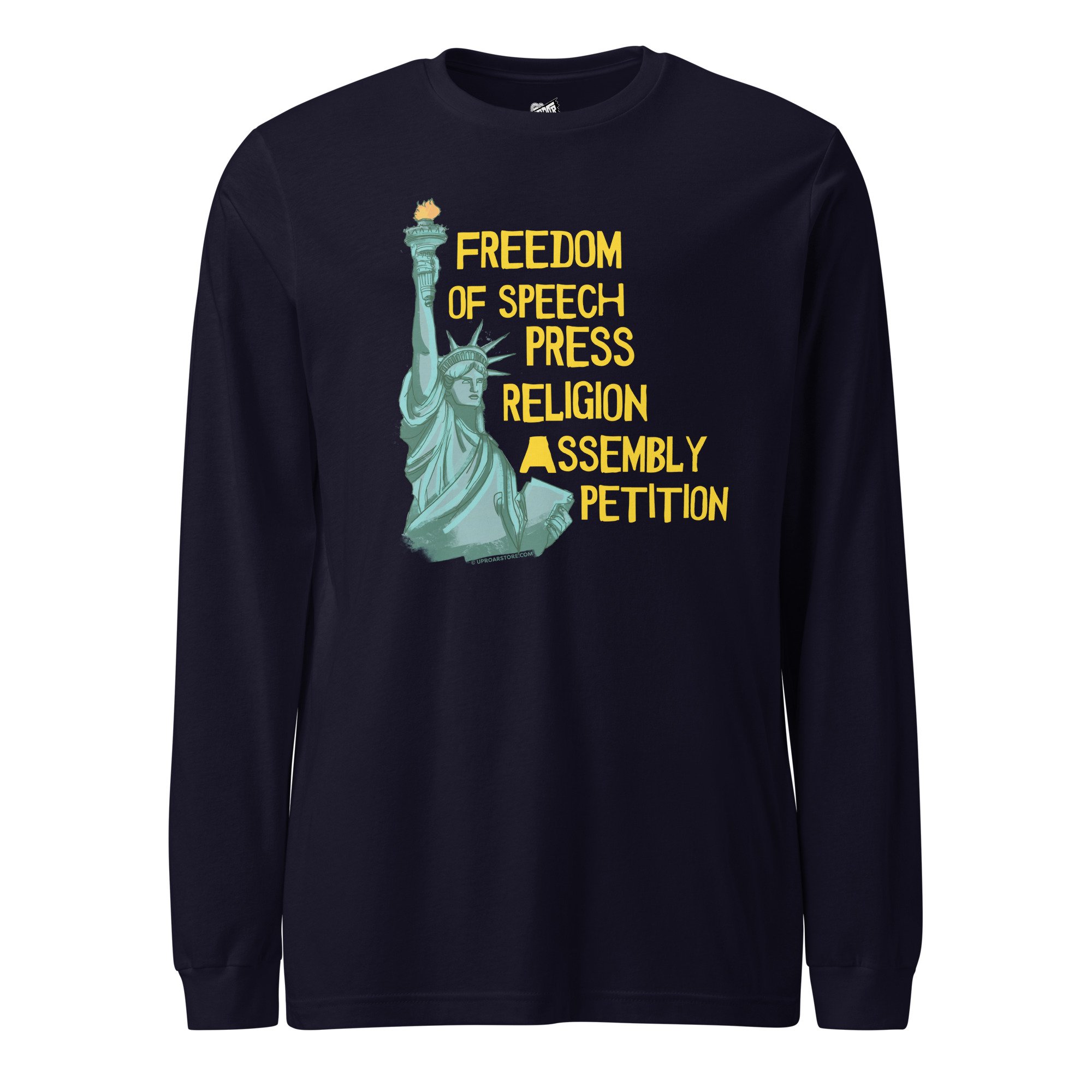 1st Amendment in Yellow Unisex Long Sleeve Tee (2026 Edition)