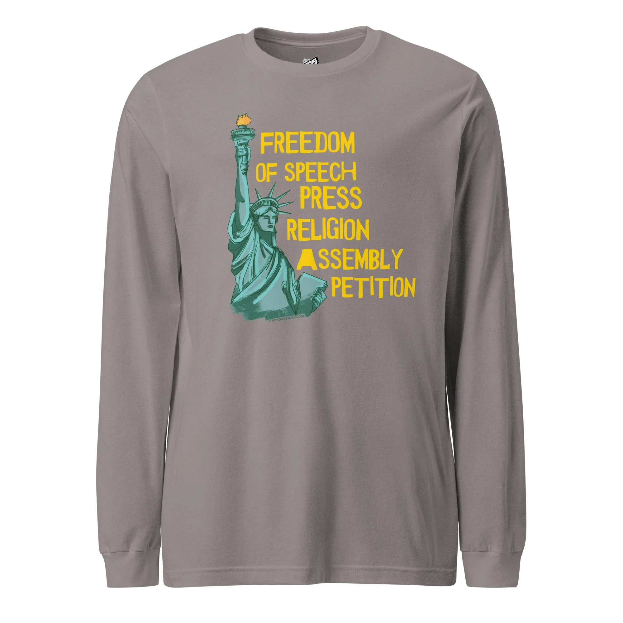 1st Amendment in Yellow Unisex Long Sleeve Tee (2026 Edition)