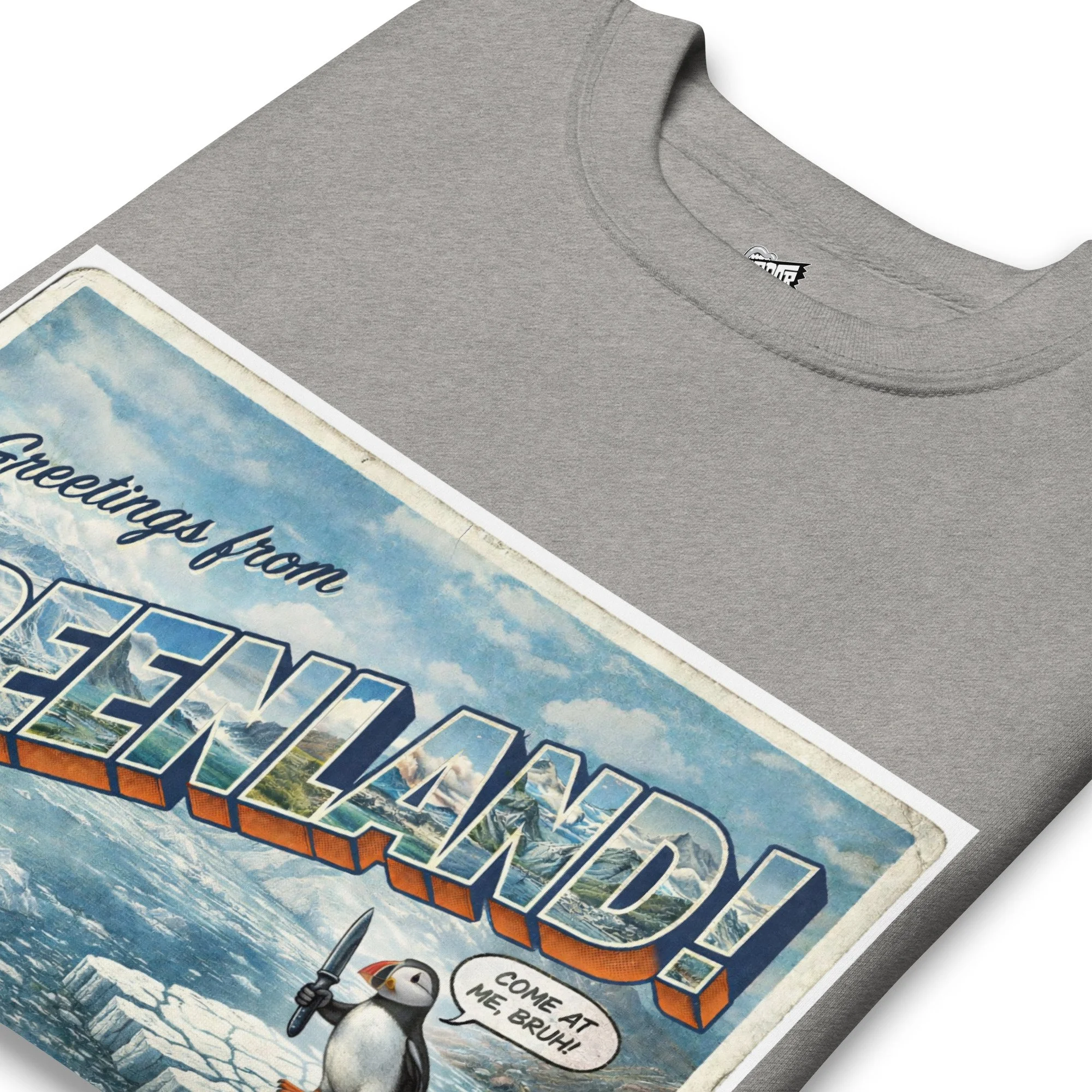 Greetings From Greenland Vintage Postcard Unisex Premium Sweatshirt