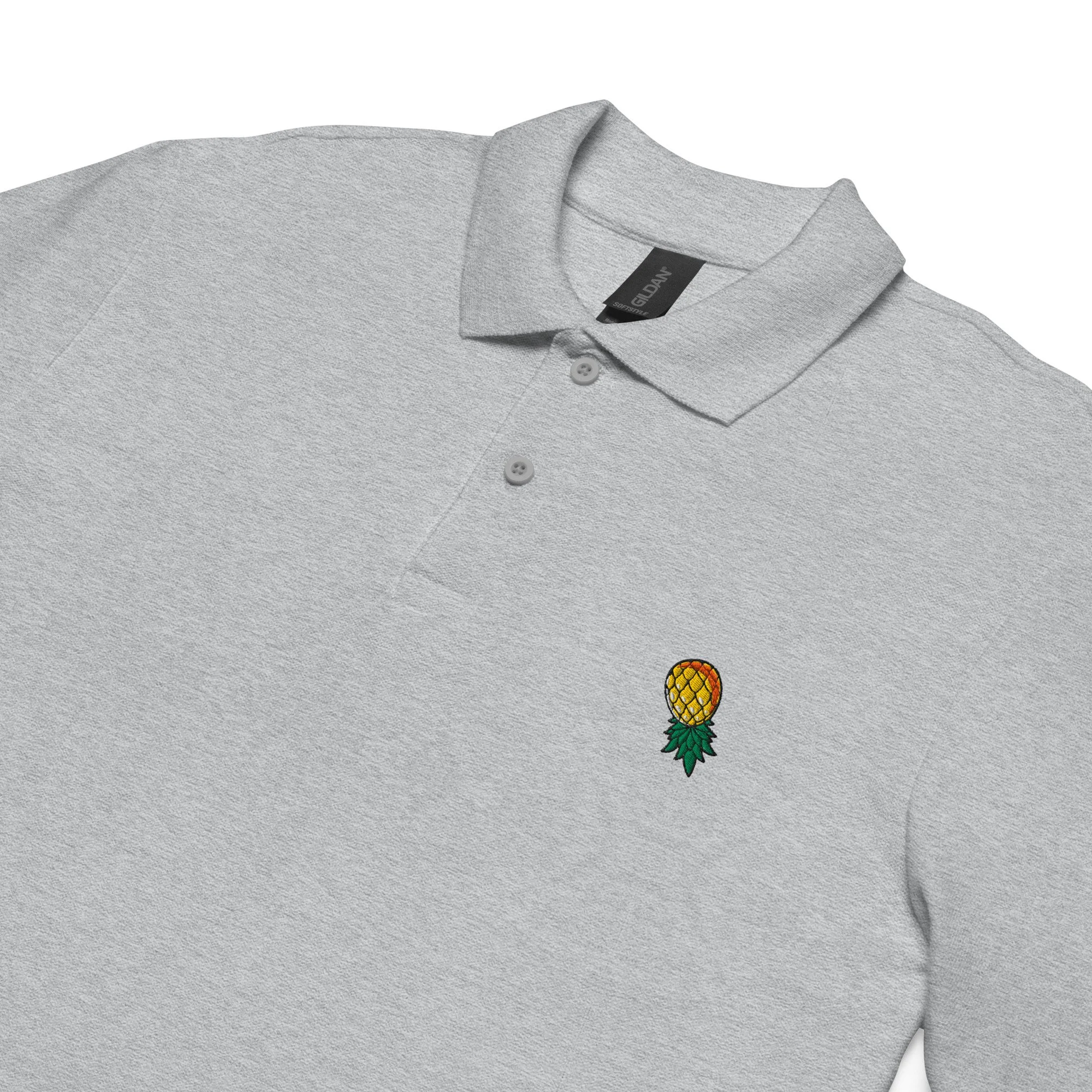 Stitched Signals "PINEAPPLE" Embroidered Pique Polo Shirt