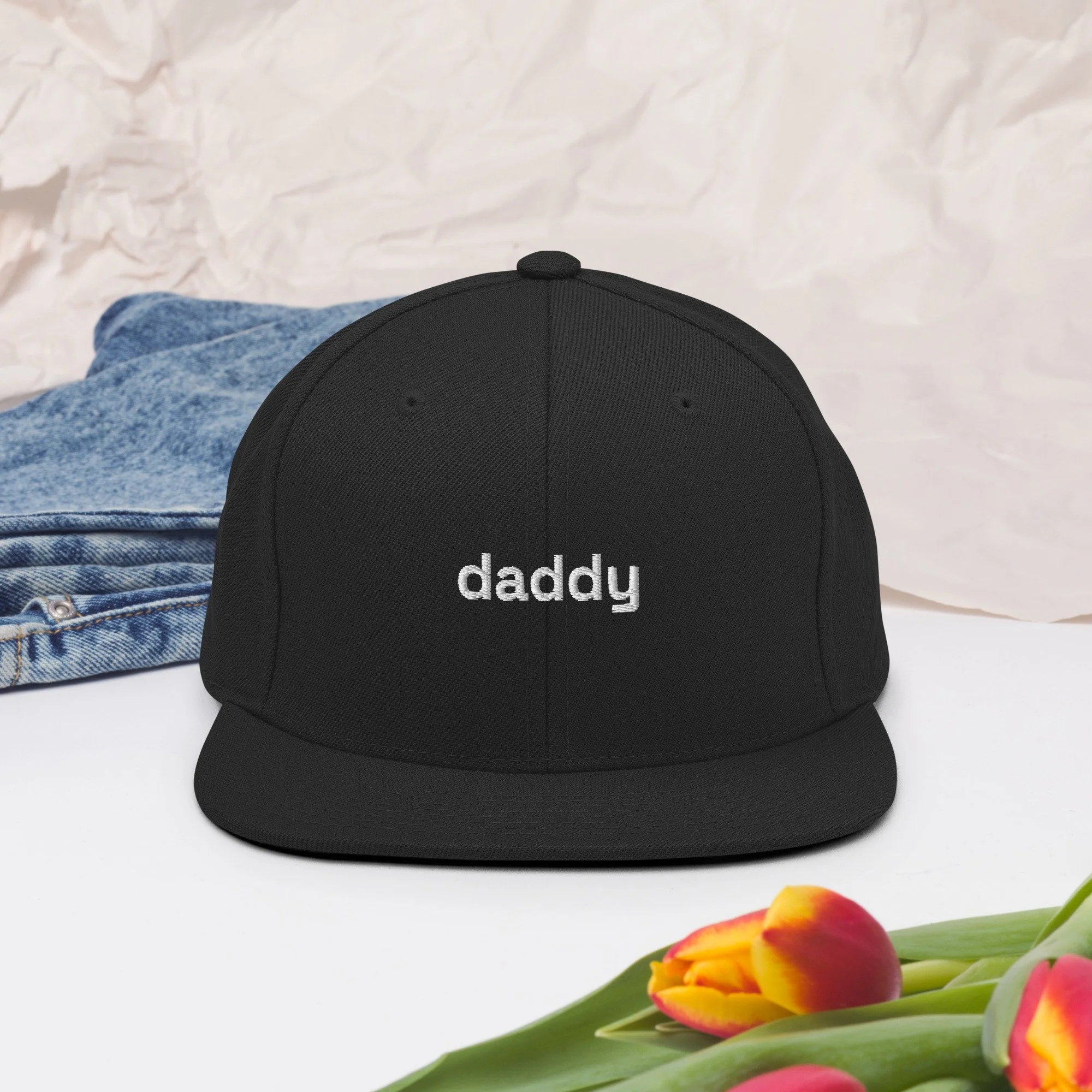 Stitched Signals "DADDY" Embroidered Snapback Hat