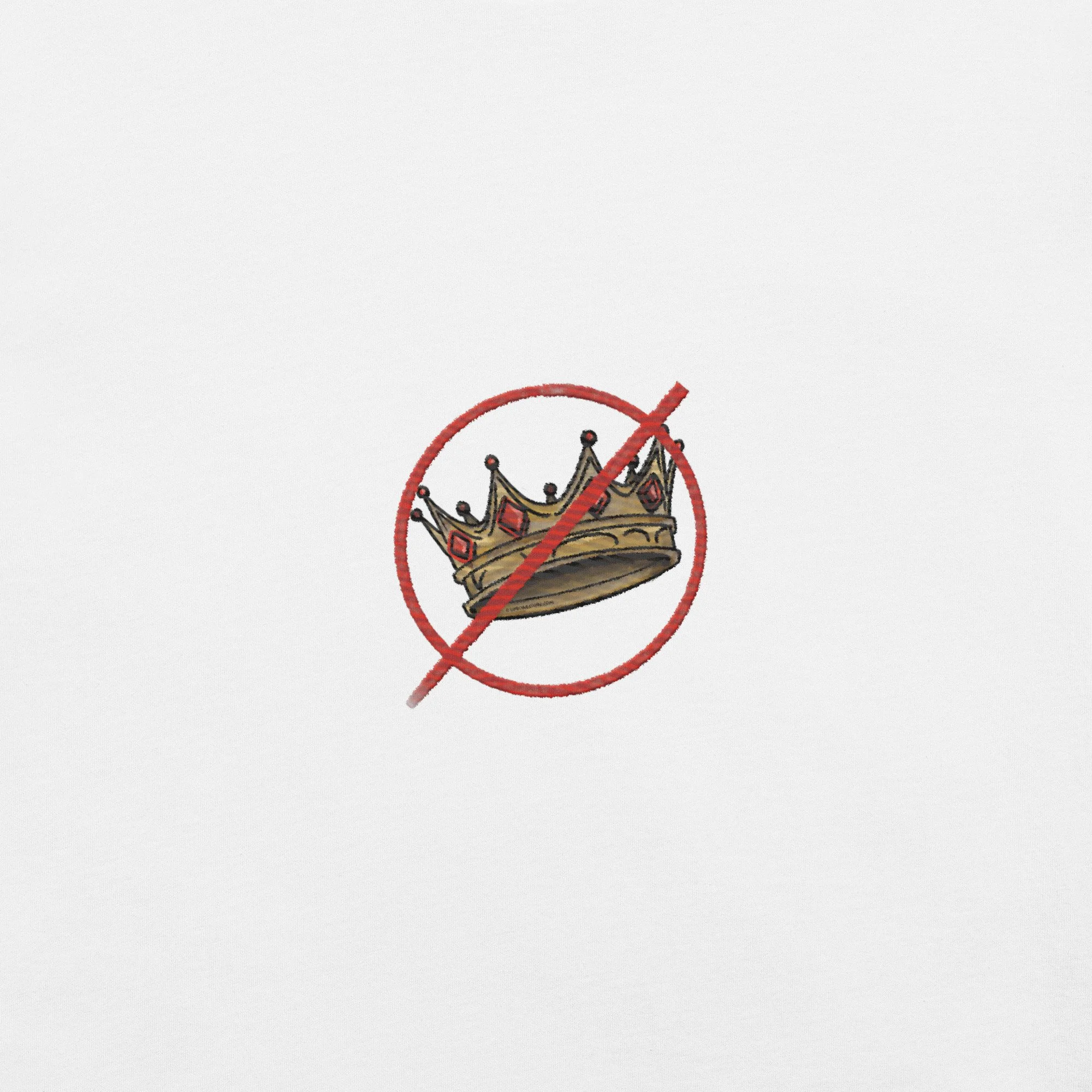 Stitched Signals "NO KINGS" Embroidered T-Shirt
